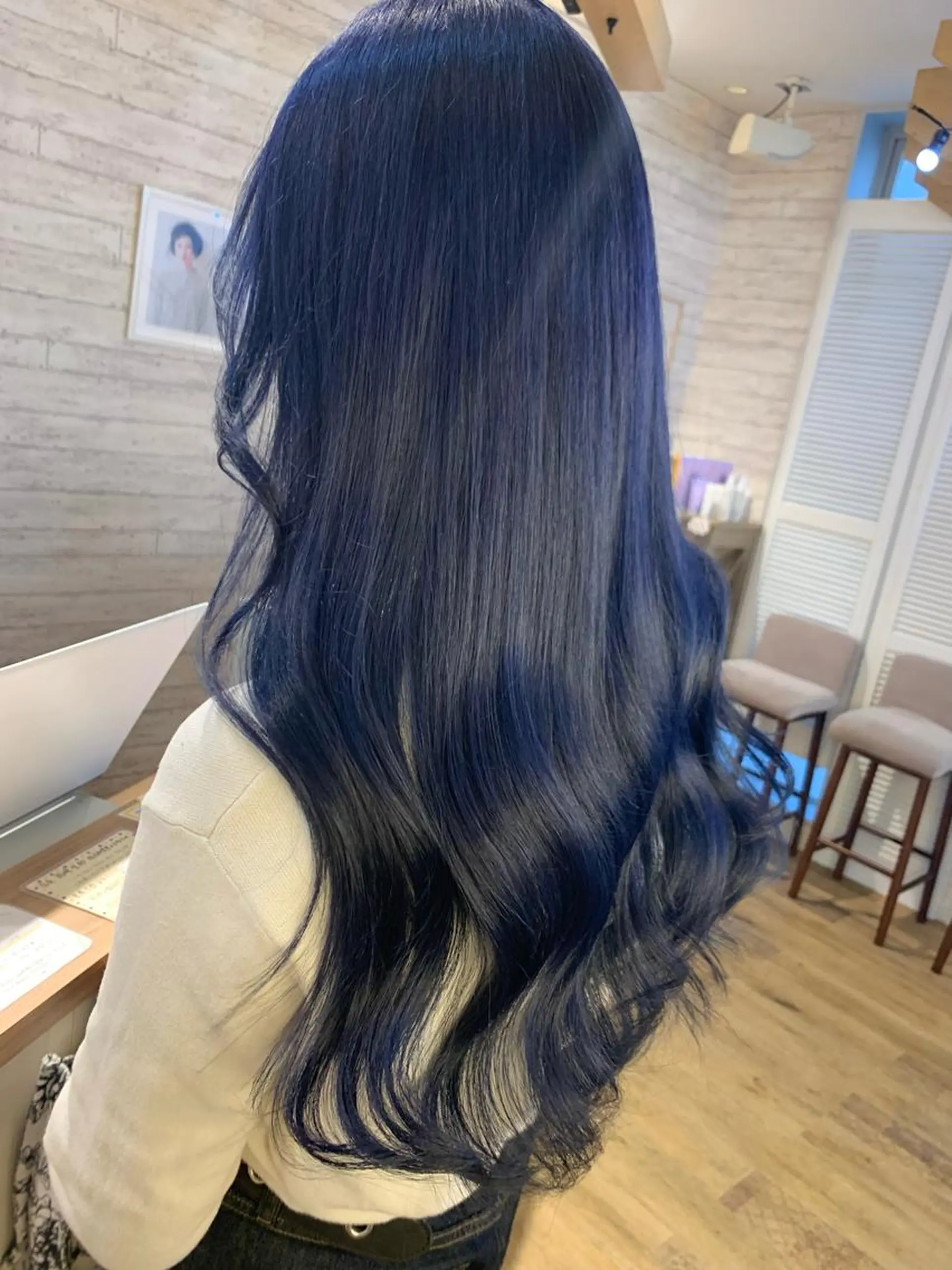 ロング カラー ブルーカラー ネイビーカラー 遠藤沙也加 /レイヤーカットのヘアスタイル