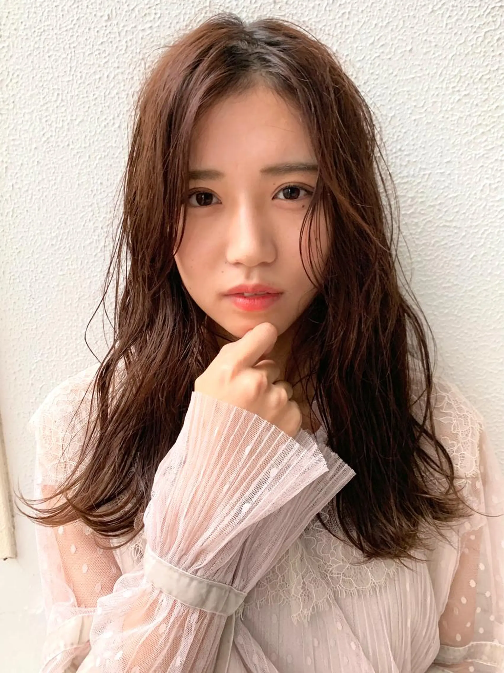 ミディアム クロスパーマ× 透明感カラー✂︎のヘアスタイル