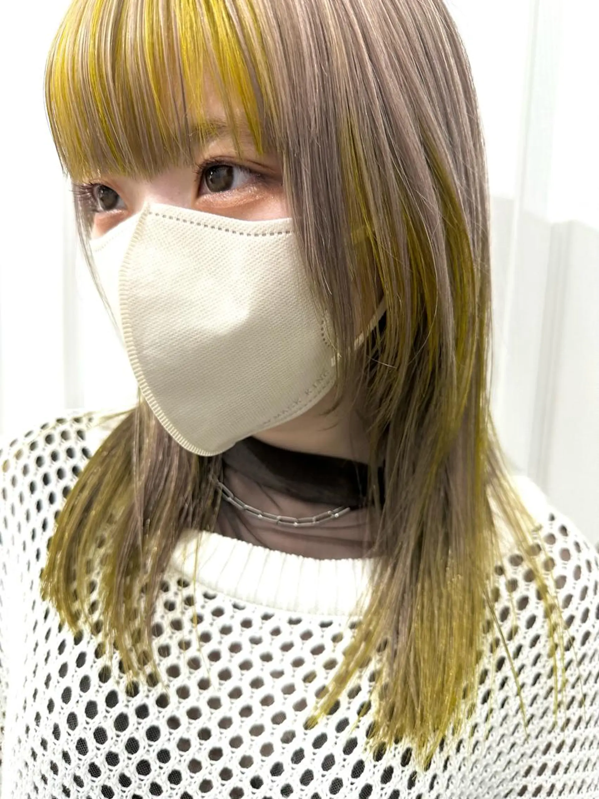 ミディアム カラー ヘアアレンジ デザインカラー ヘアカラー トリートメント ヘッドスパ ヘアセット kai .のヘアスタイル