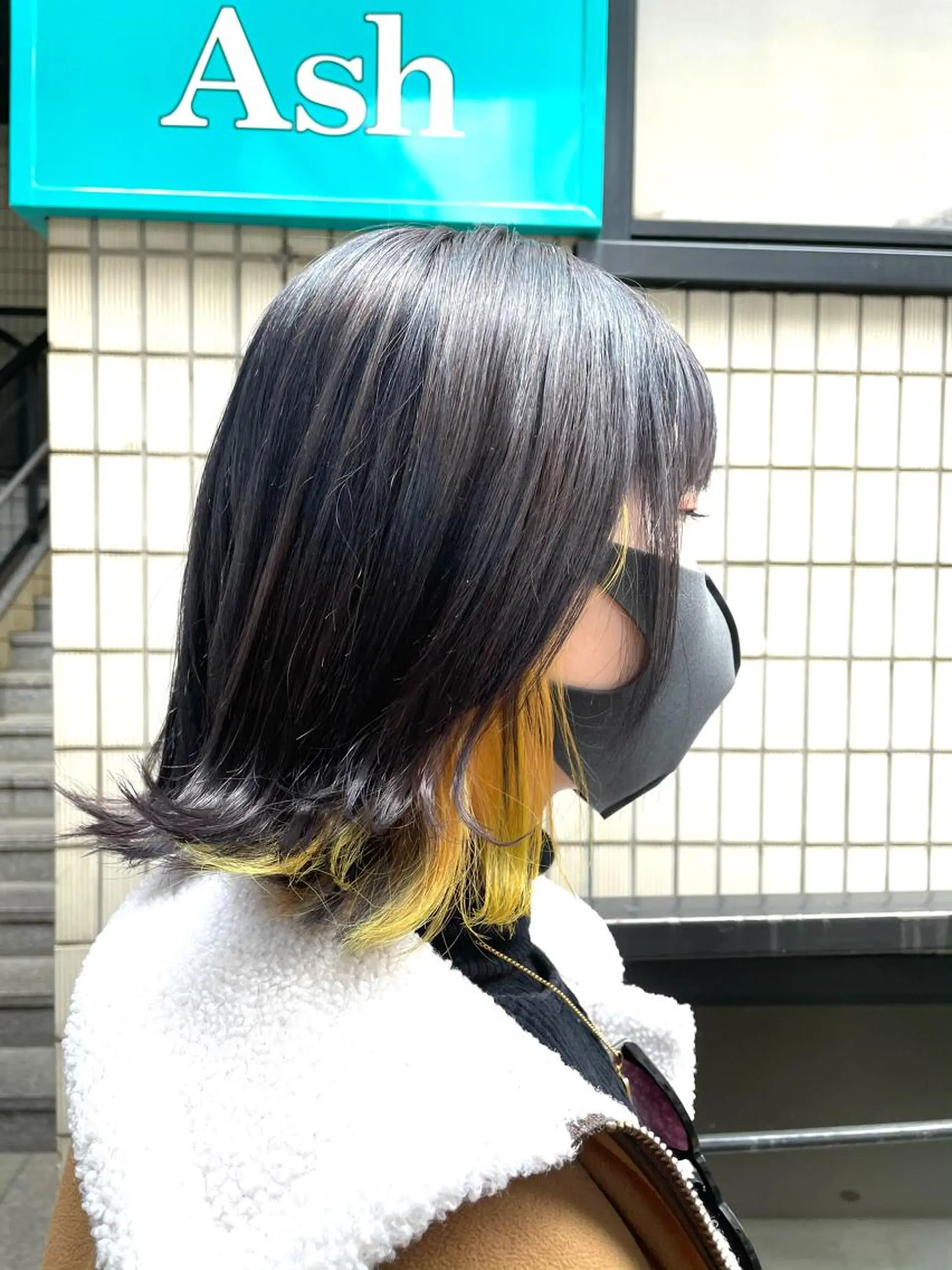 ショート カラー インナーカラー イエローカラー ヘアカラー トリートメント IwAsh中山所属・✂︎メンズバレイ ヤージュ✂︎露木智也のヘアスタイル