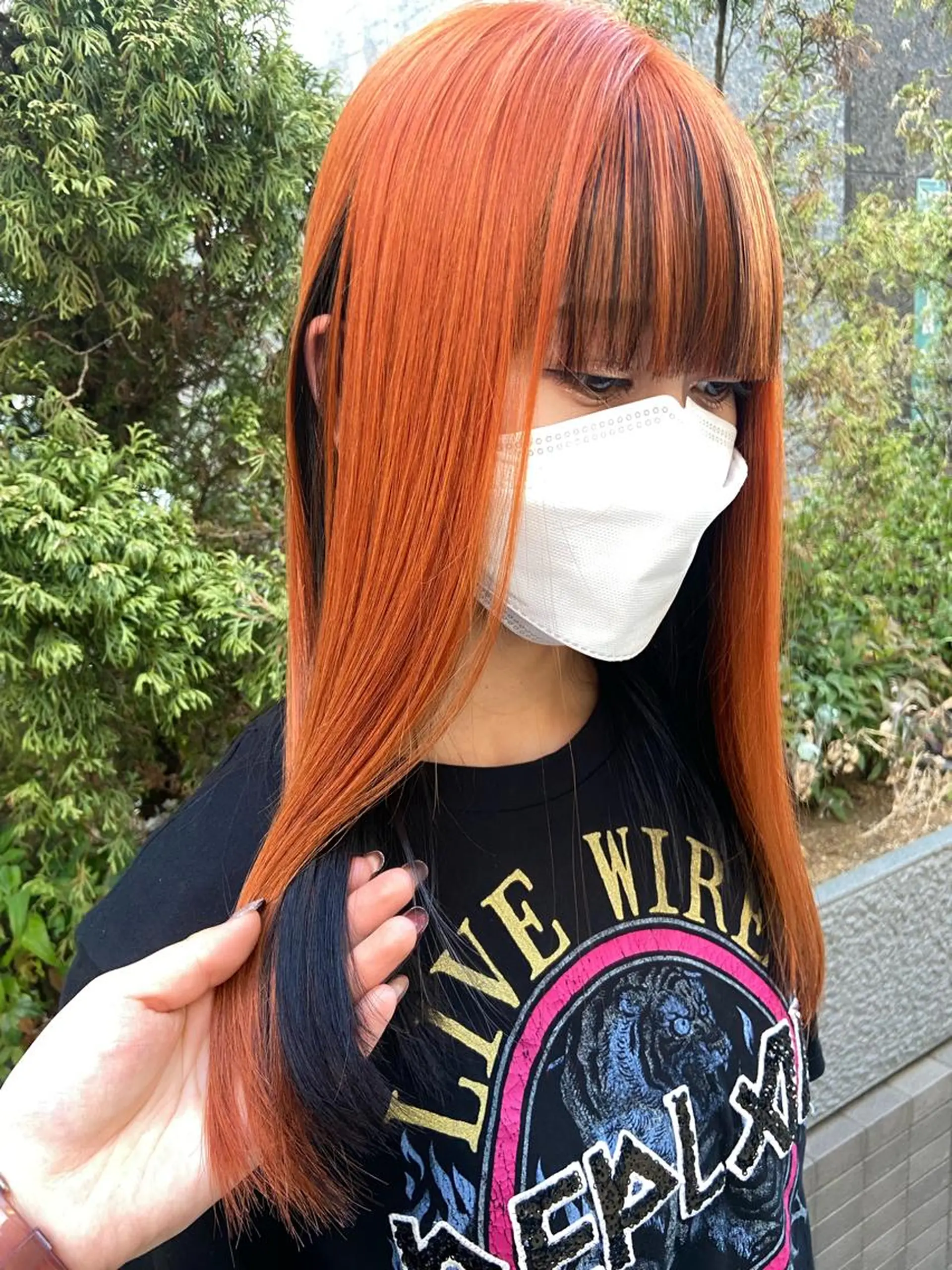 ロング ヘアカラー ヘアセット ワインレッド 🍒KAHOのヘアスタイル