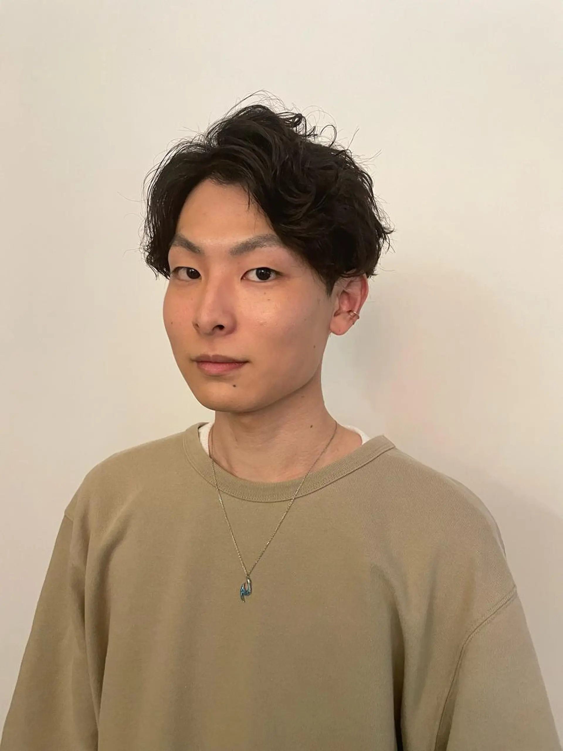 パーマ メンズ 曲がる縮毛矯正 川島爽楽のヘアスタイル