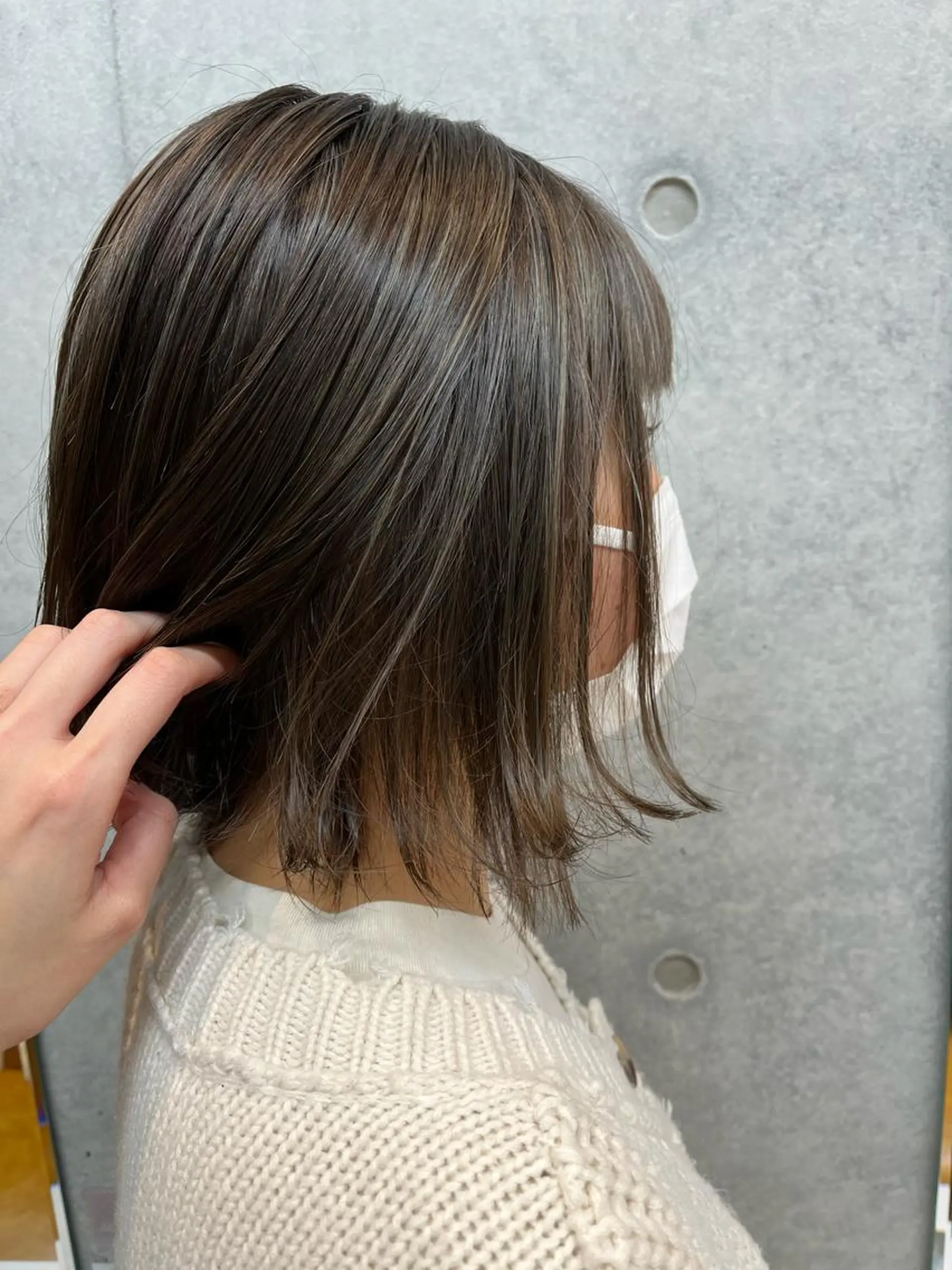 ミディアム カラー カット ヘアカラー 【似合わせるボブ✨】 sanaのヘアスタイル