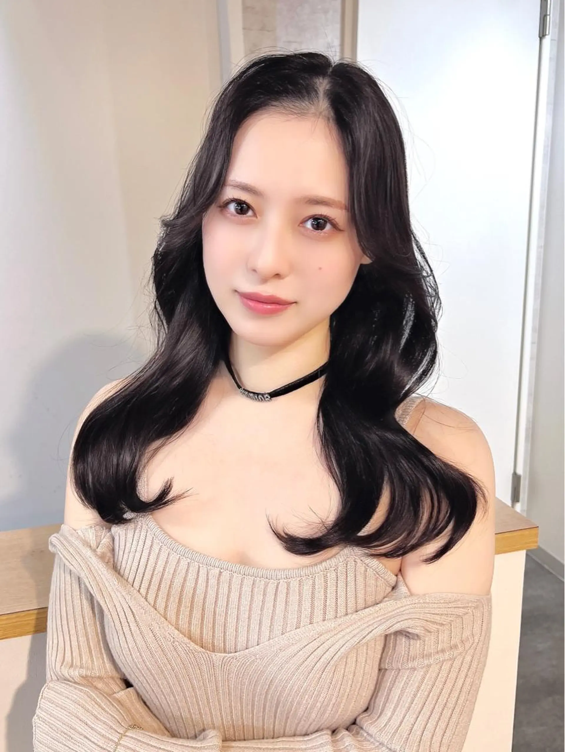 セミロング カラー ヘアアレンジ 【韓国くびれ】ヘア 💕田中将吾のヘアスタイル