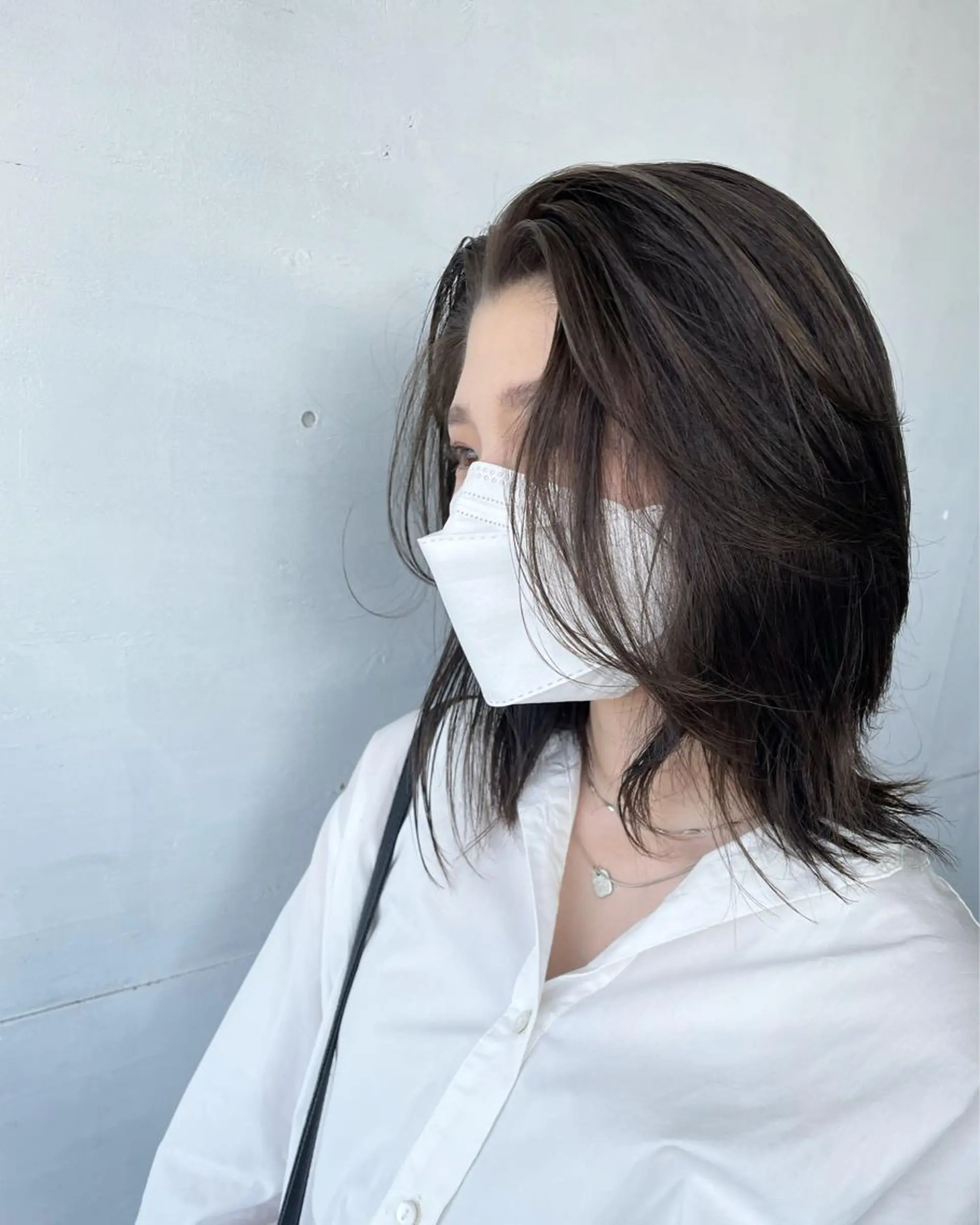 ミディアム カラー カット トリートメント かわさき ともやのヘアスタイル