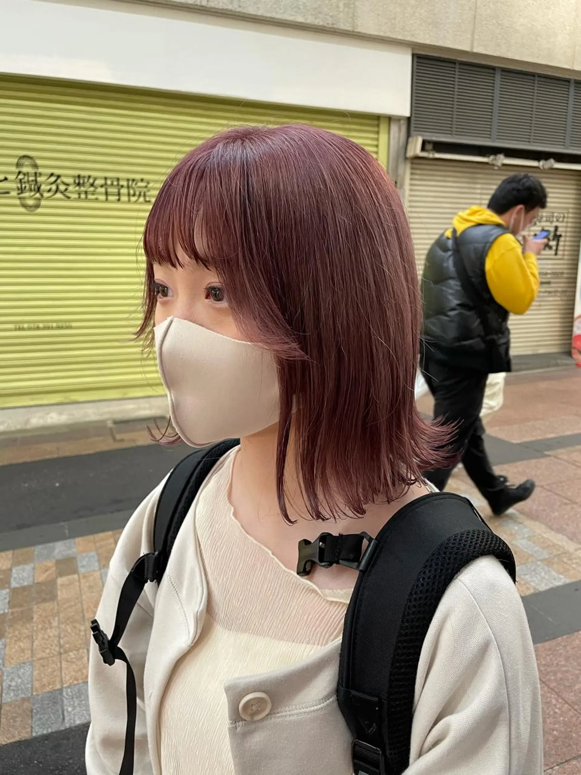 ミディアム カラー ピンクカラー レイヤー＆ブリーチ 職人✂︎藤澤一成😊のヘアスタイル
