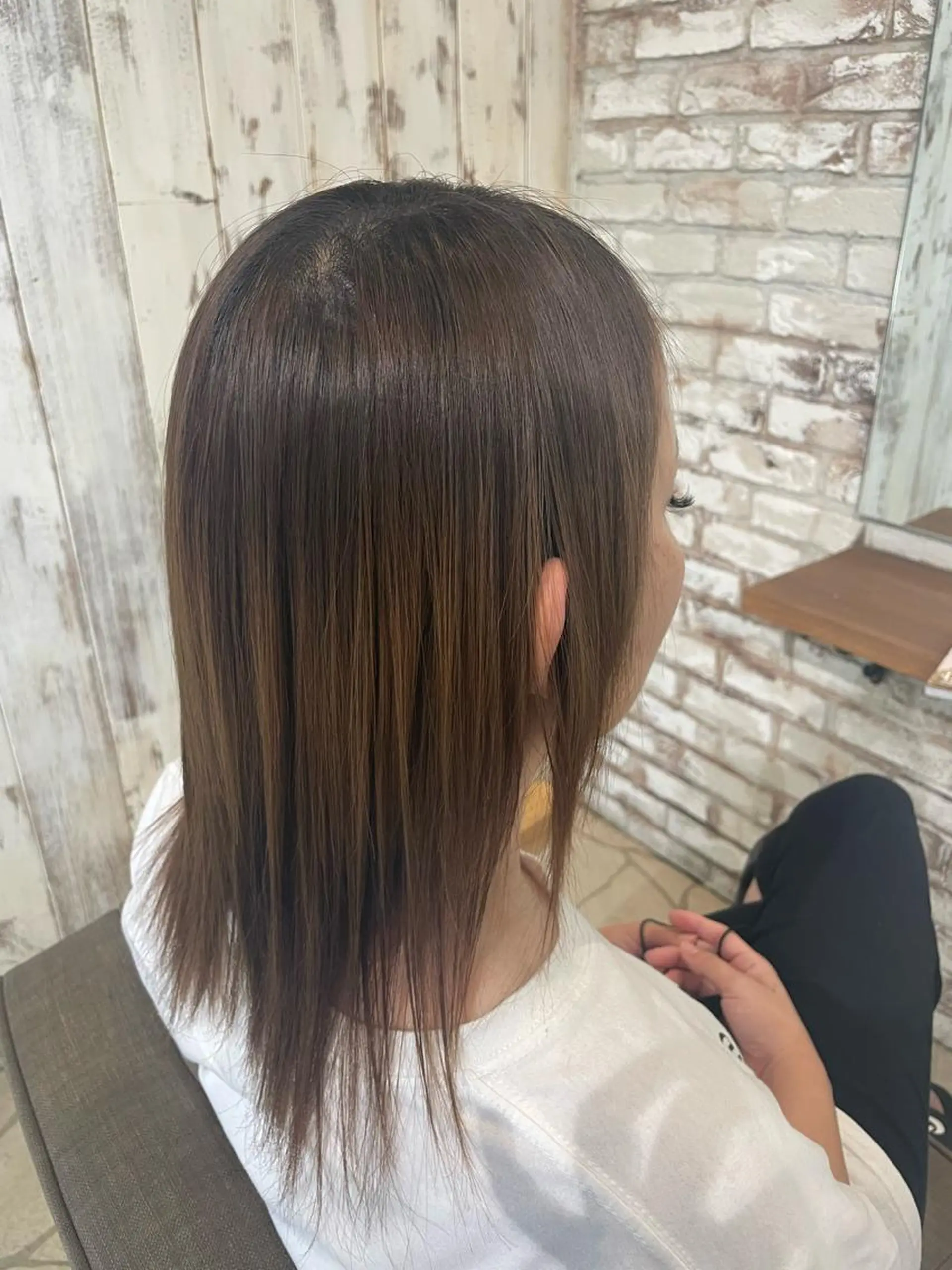 ミディアム パーマ 縮毛矯正 スリールヘアー所属・🖤nako/艶髪/ 透明感カラー🖤のヘアスタイル