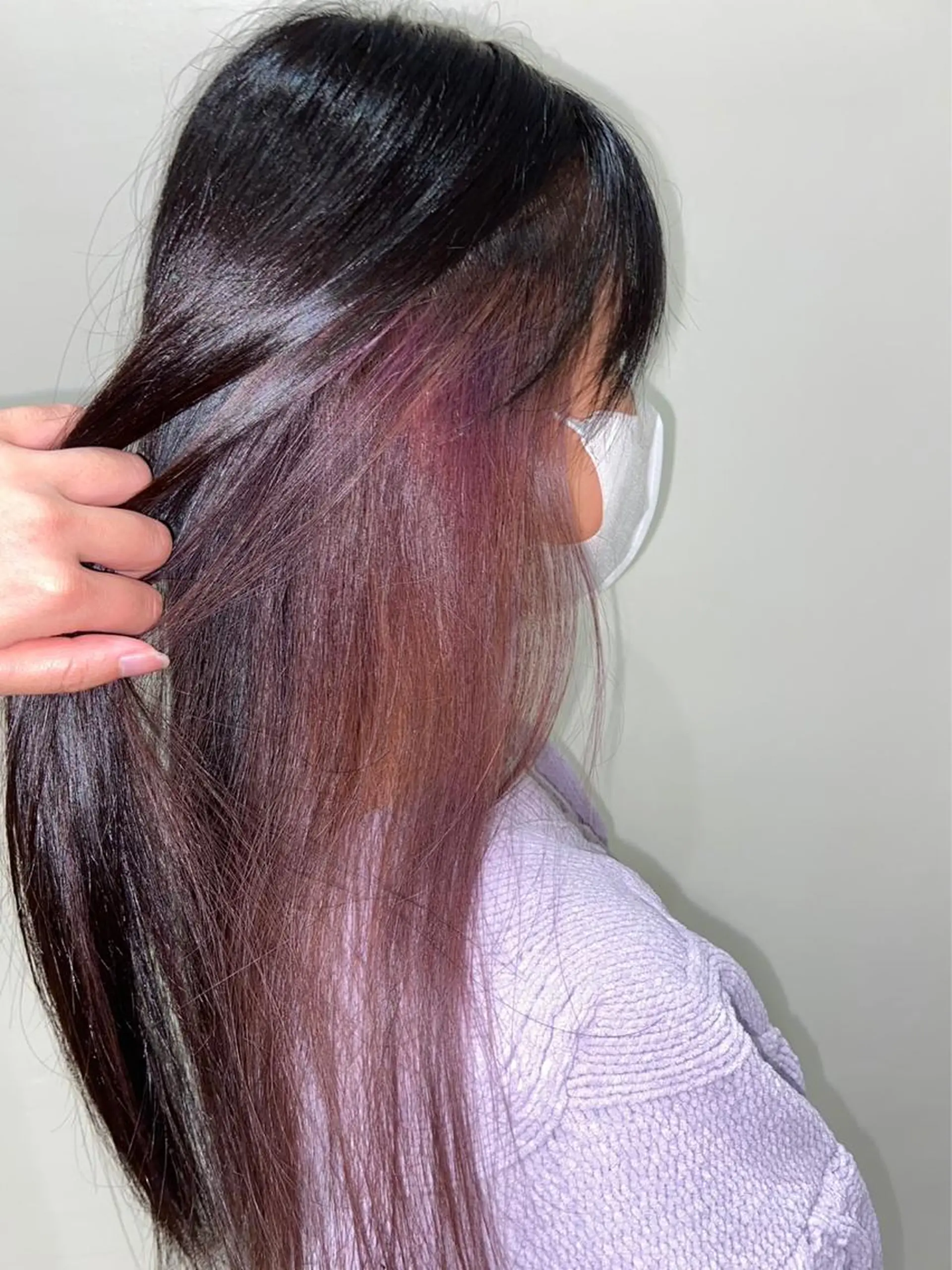 ロング カラー ピンクカラー mugelca e'n所属・ワタナベ リリコのヘアスタイル