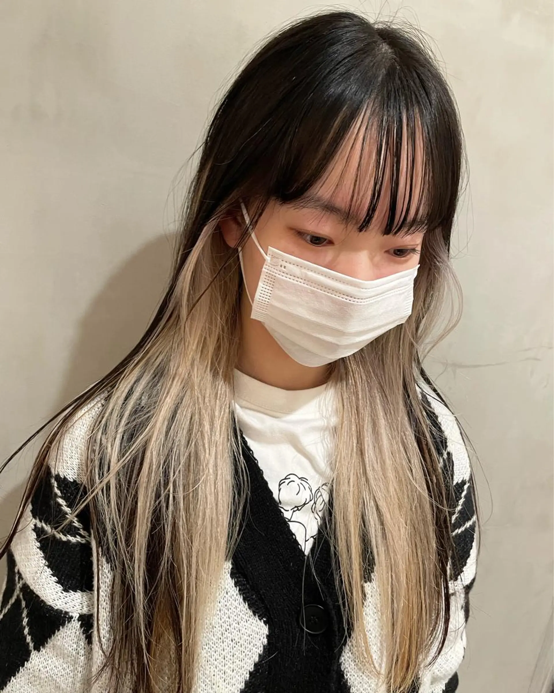 ロング カラー ヘアカラー 優 作のヘアスタイル