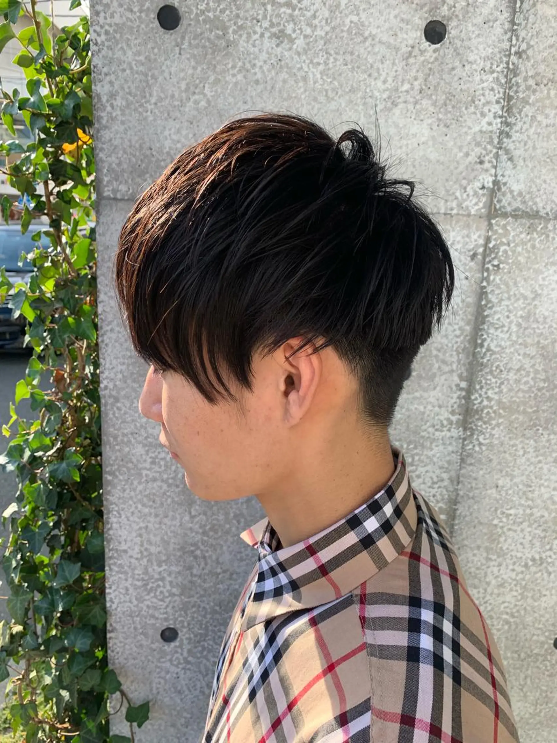ショート カラー メンズ メンズパーマフェード シモジタカヒロのヘアスタイル