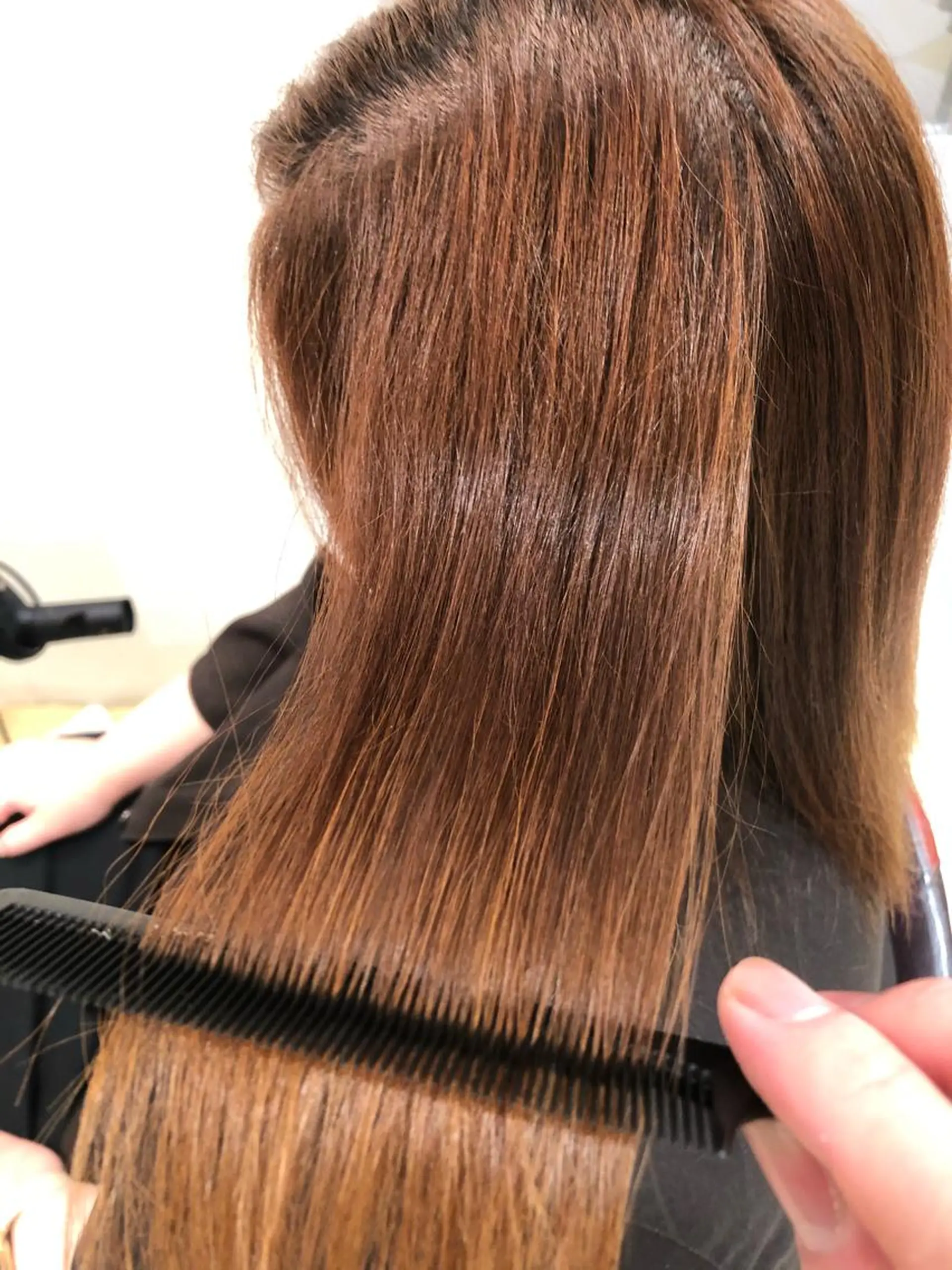 セミロング カット 縮毛矯正 トリートメント 國分 利成のヘアスタイル