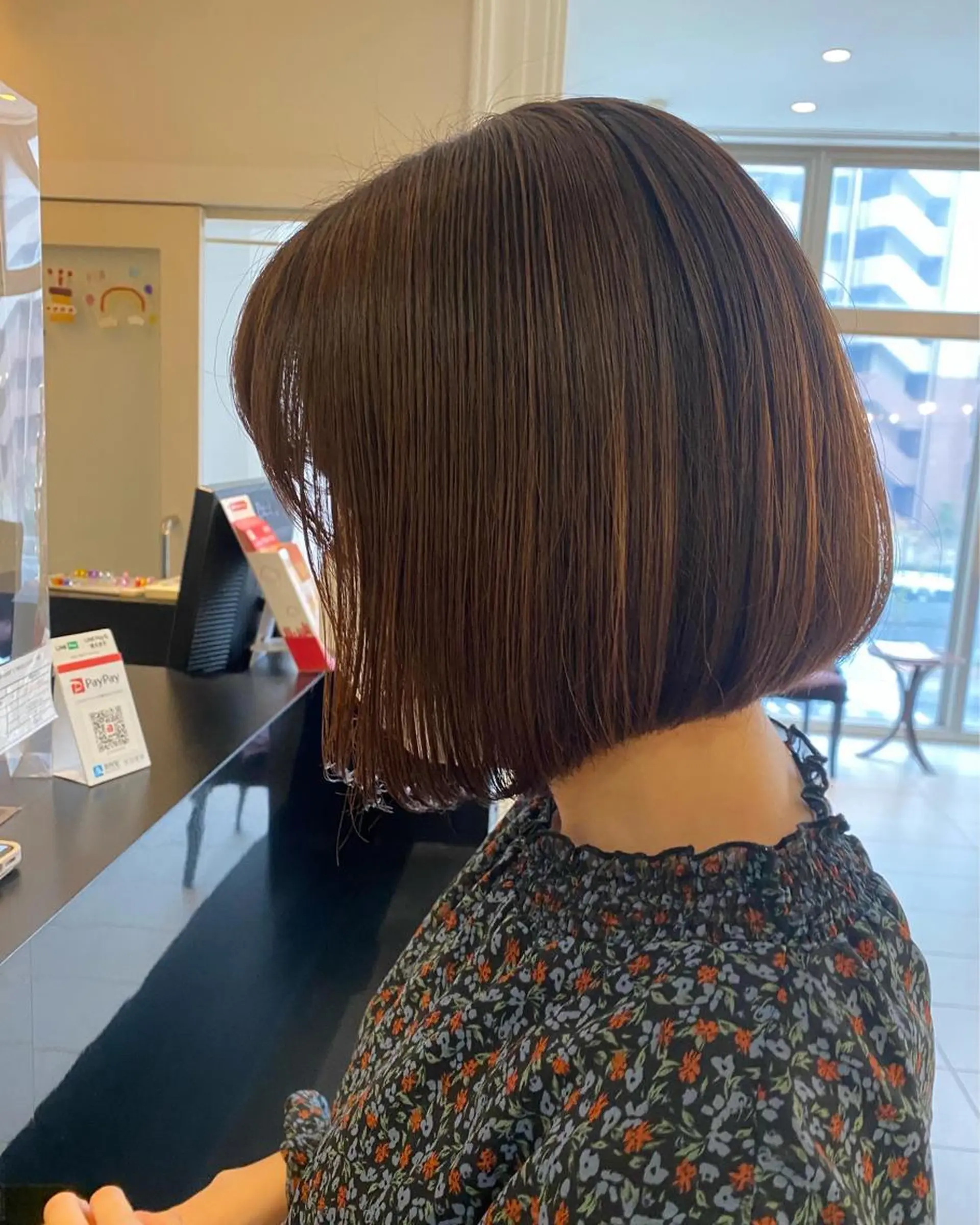 ミディアム ボブ カット トリートメント 佃 知南のヘアスタイル