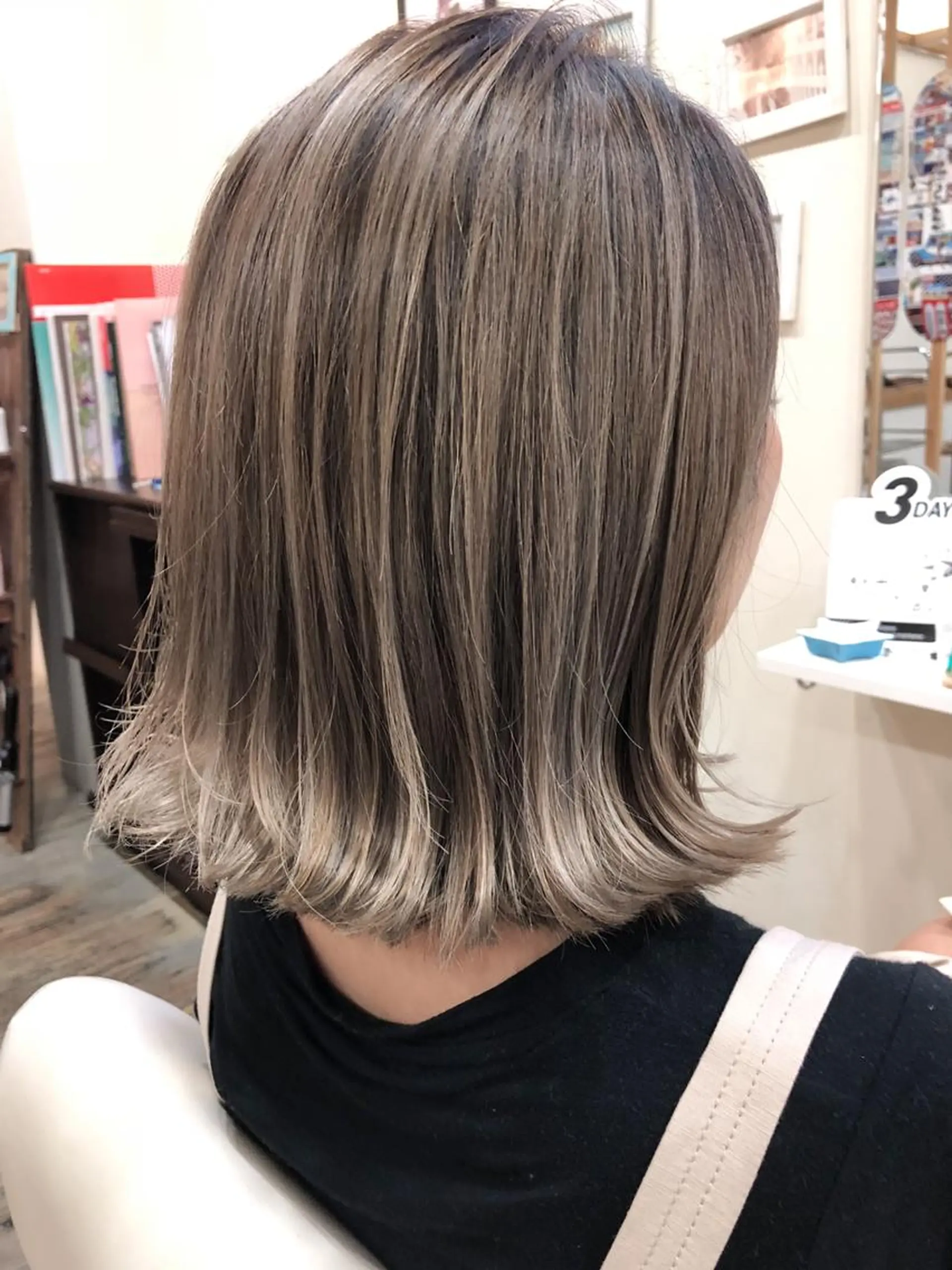 ミディアム カラー ダブルカラー WONK. ウォンク 心斎橋のヘアスタイル
