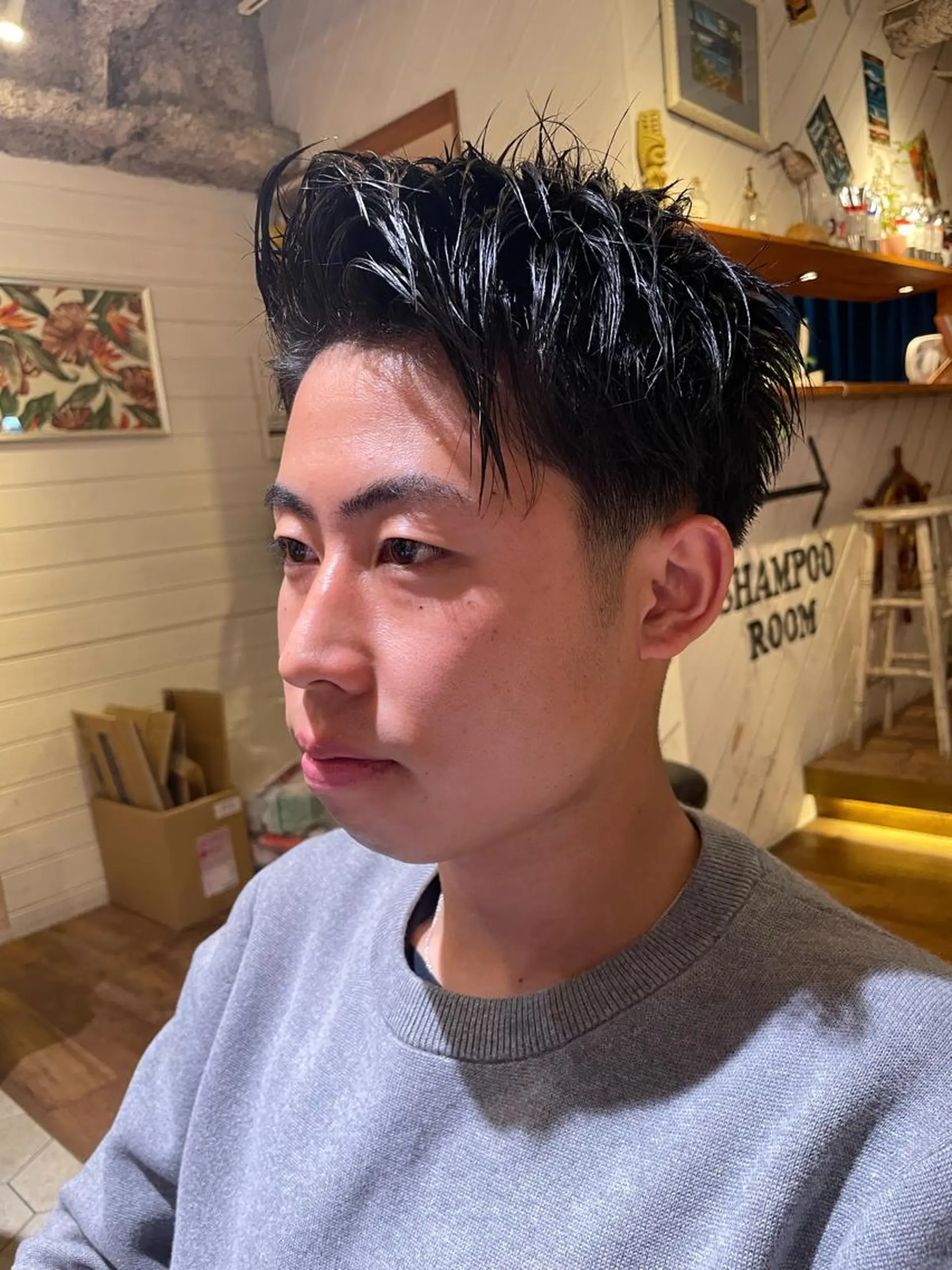 メンズ 刈り上げ 髪質改善/艶カラー Hiroakiのヘアスタイル