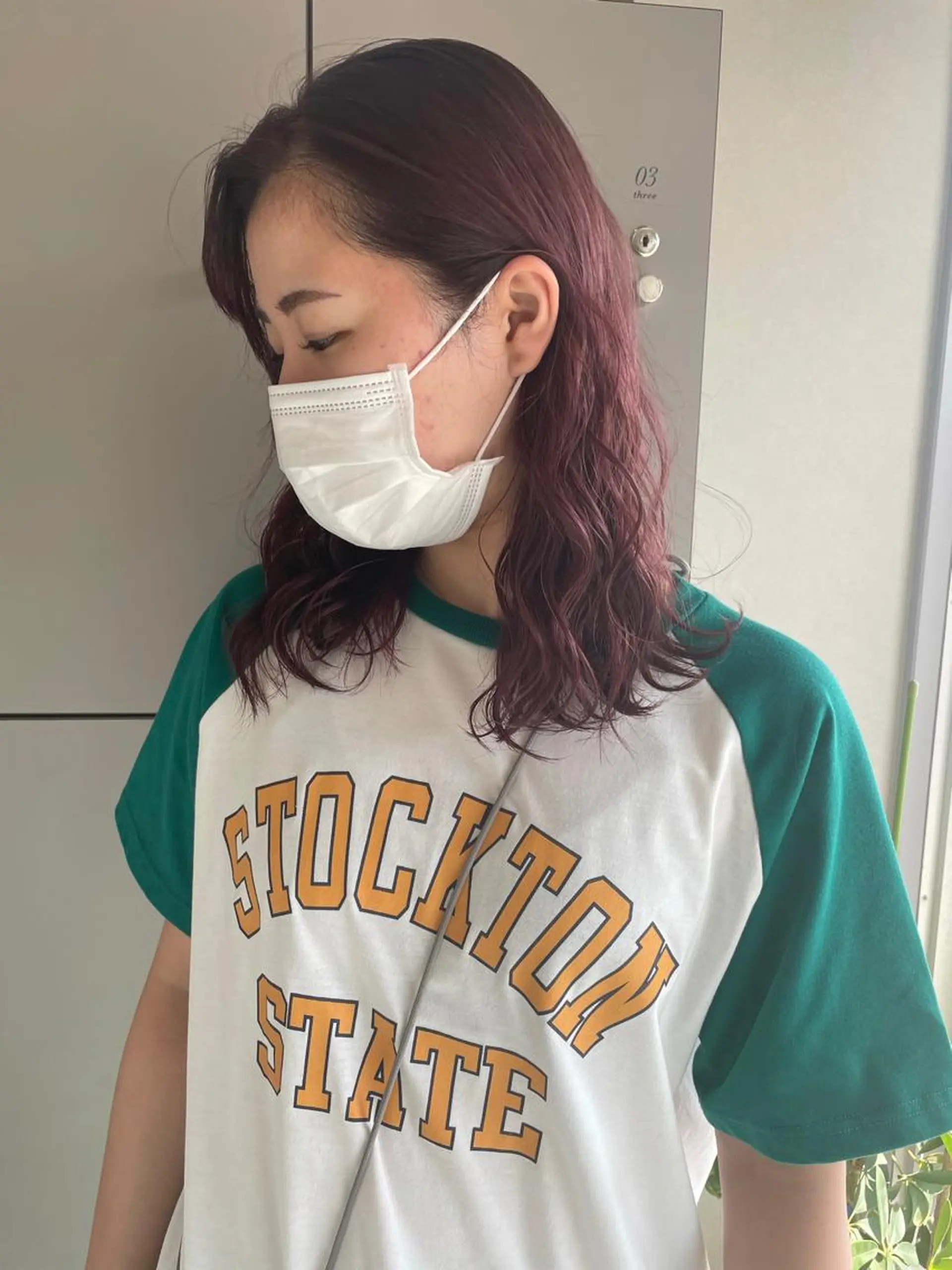 ミディアム 切りっぱなしボブ ショートボブ ミディアムパーマ アッシュ ミストバング カット ヘアカラー トリートメント C’LD hair produce /シールドヘア所属・モテ髪/ボブ/ショー ト/アダチフウトのヘアスタイル