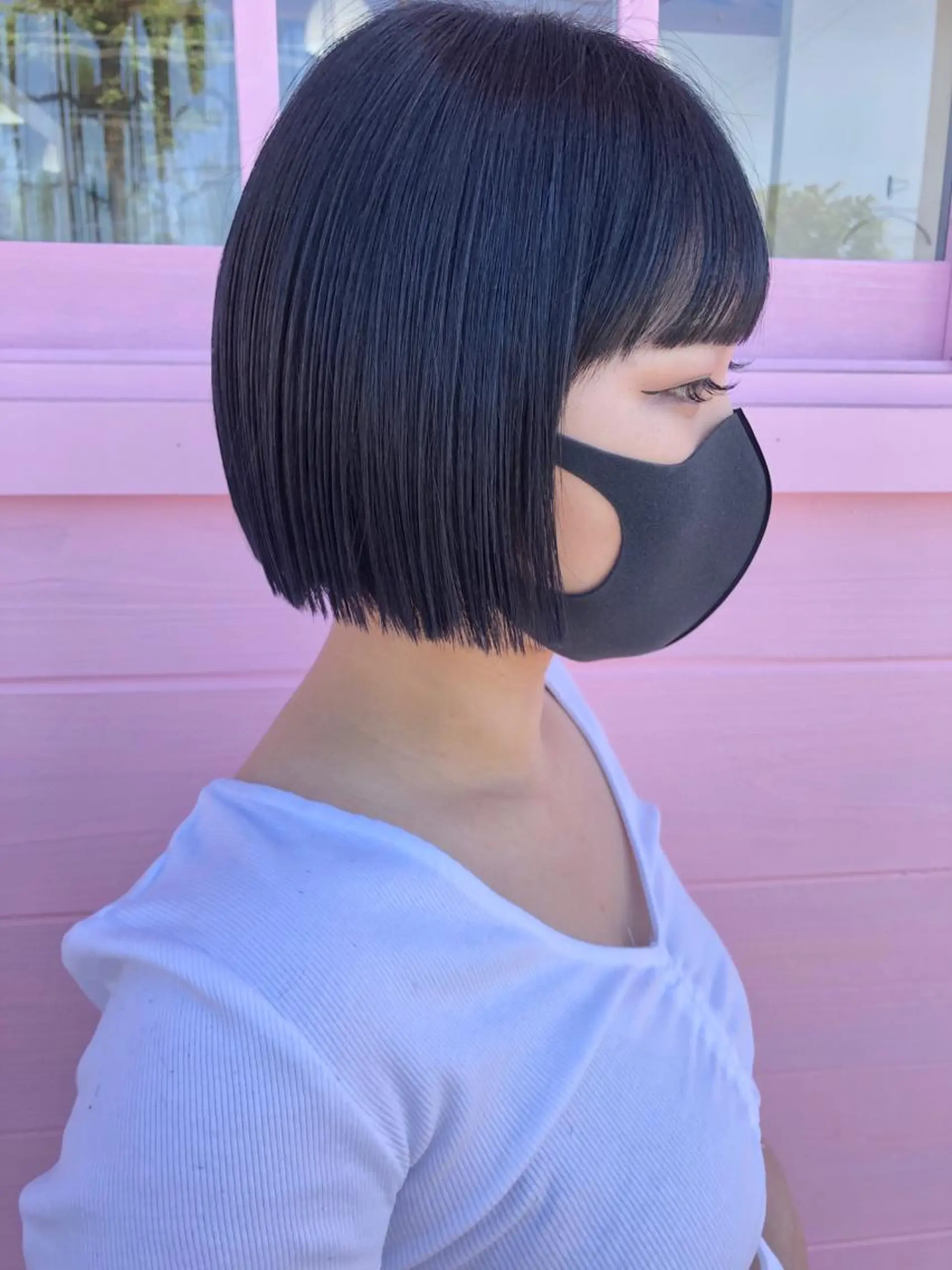 ショート カラー ボブ カット ヘアカラー 岩田 萌那のヘアスタイル