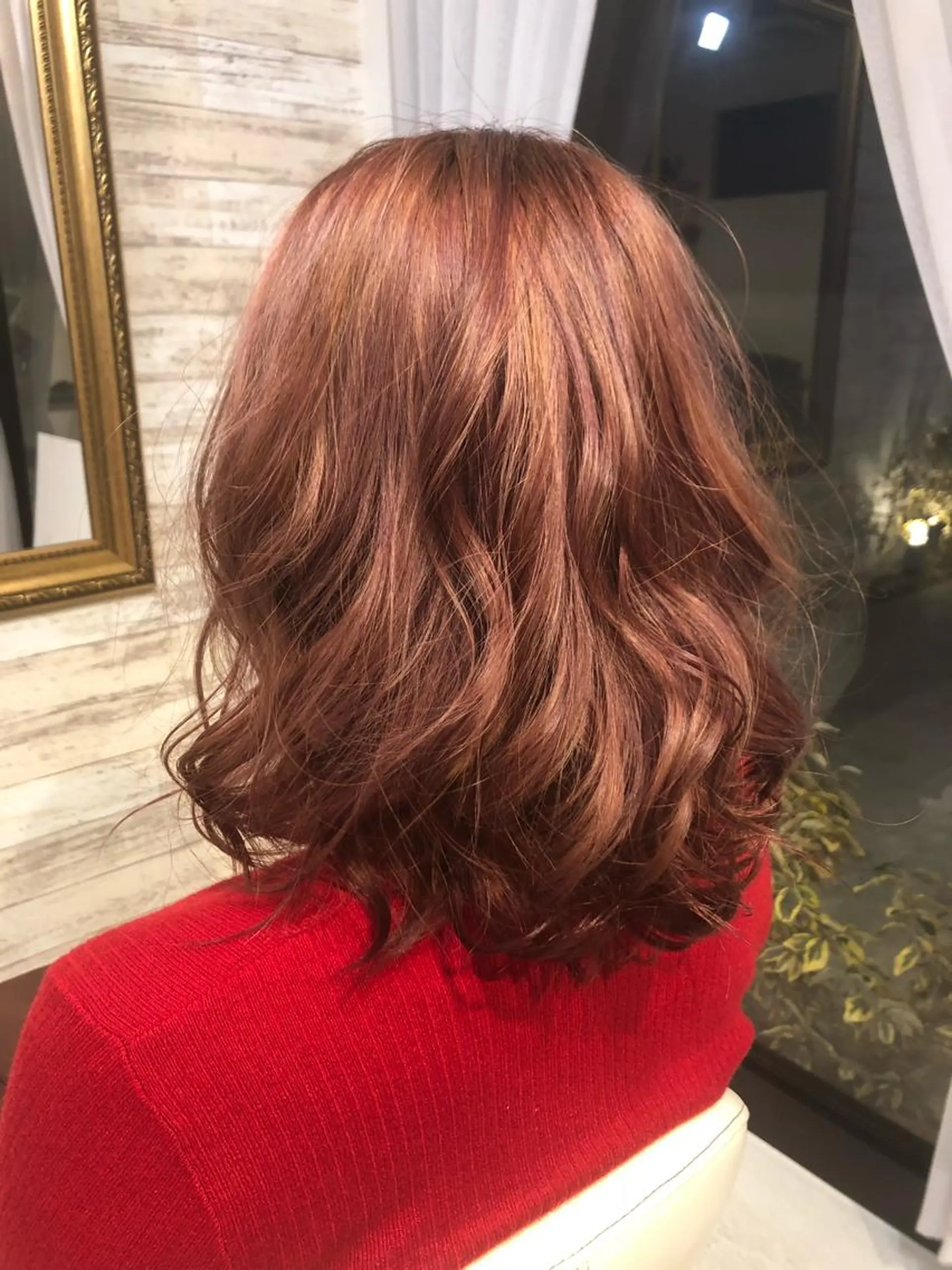 ミディアム カラー ピンクカラー カット ヘアカラー トリートメント MARDI GRAS 蘭丸のヘアスタイル
