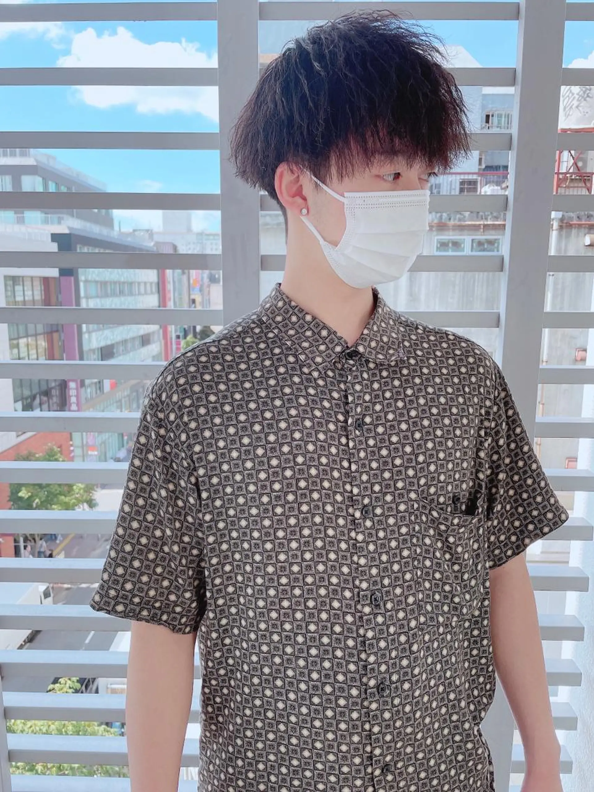 ショート パーマ ヘアアレンジ メンズ カット パーマ メンズZina代表 田端 麗治のヘアスタイル