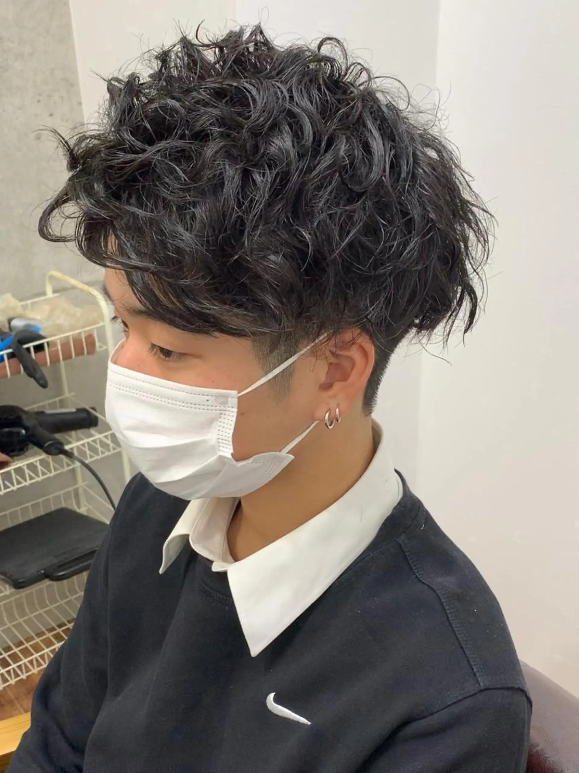 ショート パーマ メンズ カット パーマ トリートメント クセを最大限に活かす メンズパーマ奈良大祐のヘアスタイル