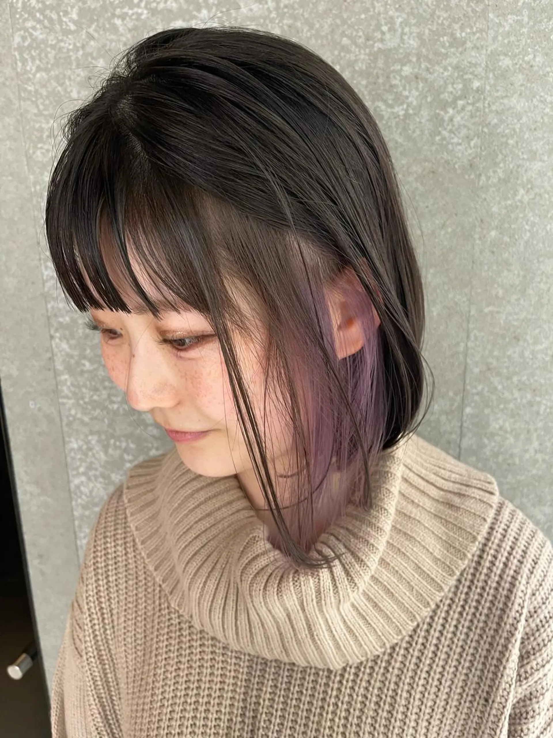 ミディアム ヘアカラー fil横浜店長パーマ ブリーチ特化TOMOのヘアスタイル