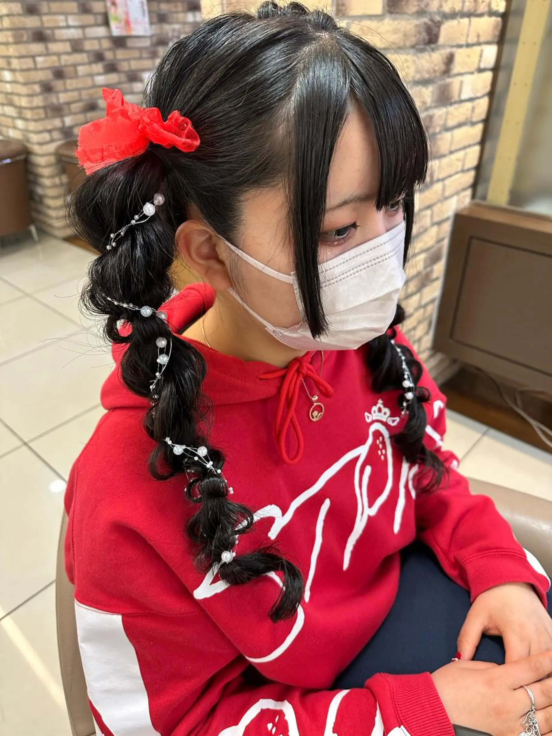 ヘアセット すぐ予約OK💕 シールエクステのヘアスタイル