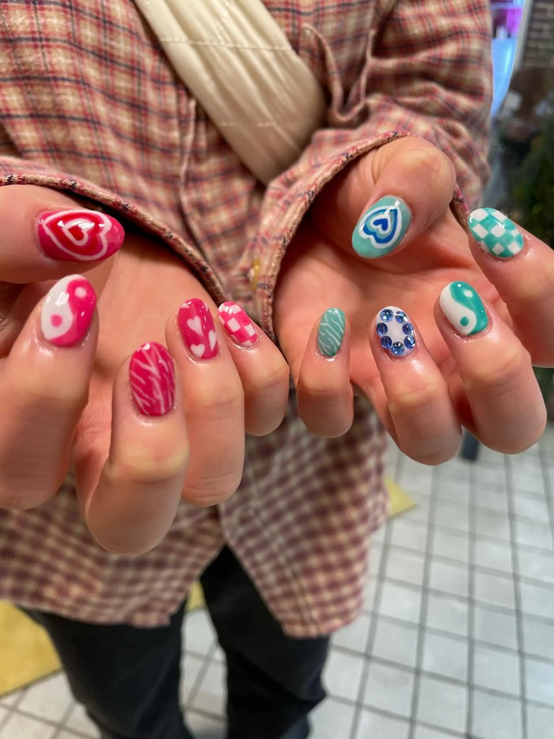 ネイル メンズネイル ハンドネイル メンズ/艶髪/カラー サクラ🌸のヘアスタイル