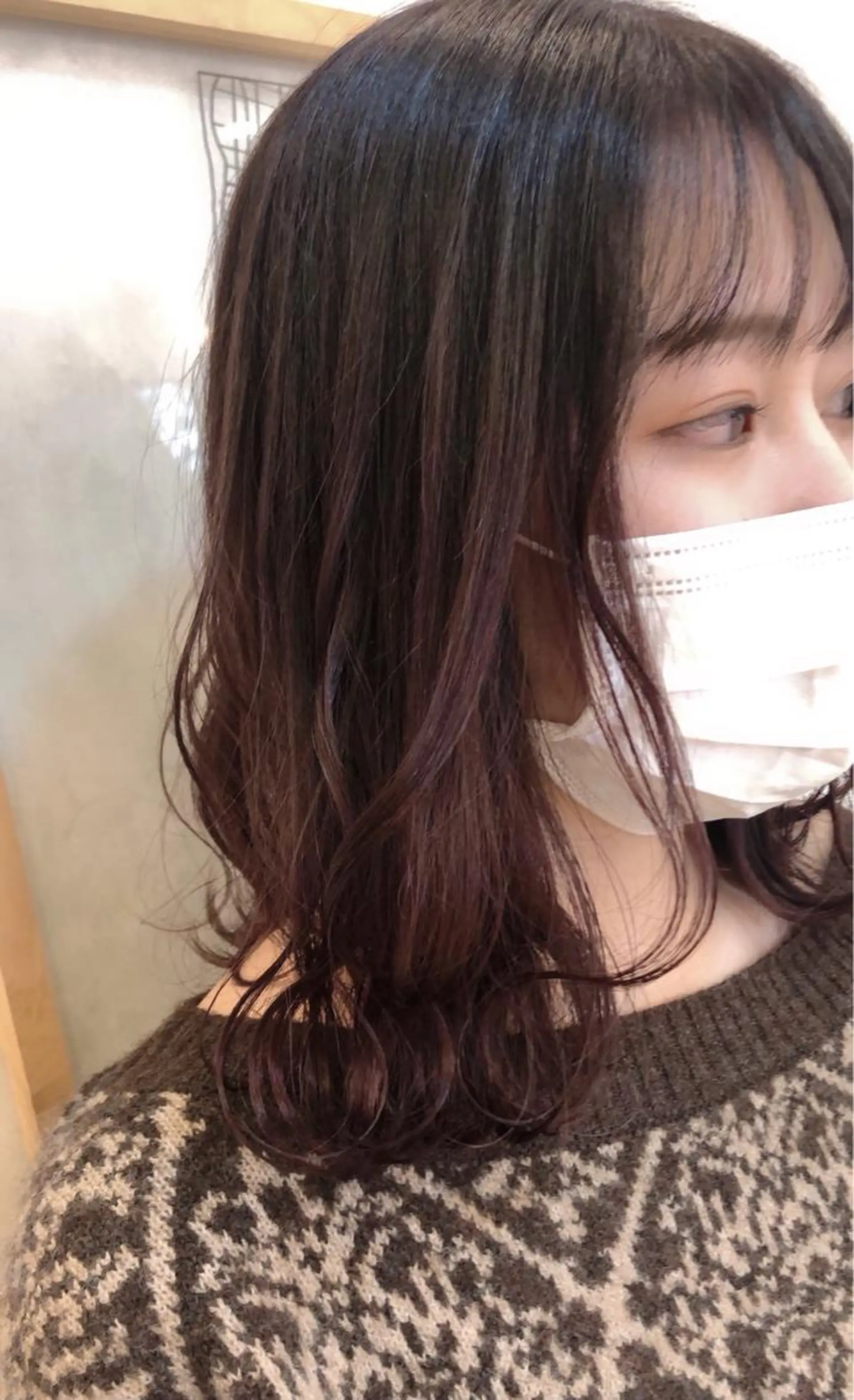 カラー ブラウンカラー レッドカラー 三村 桜生のヘアスタイル