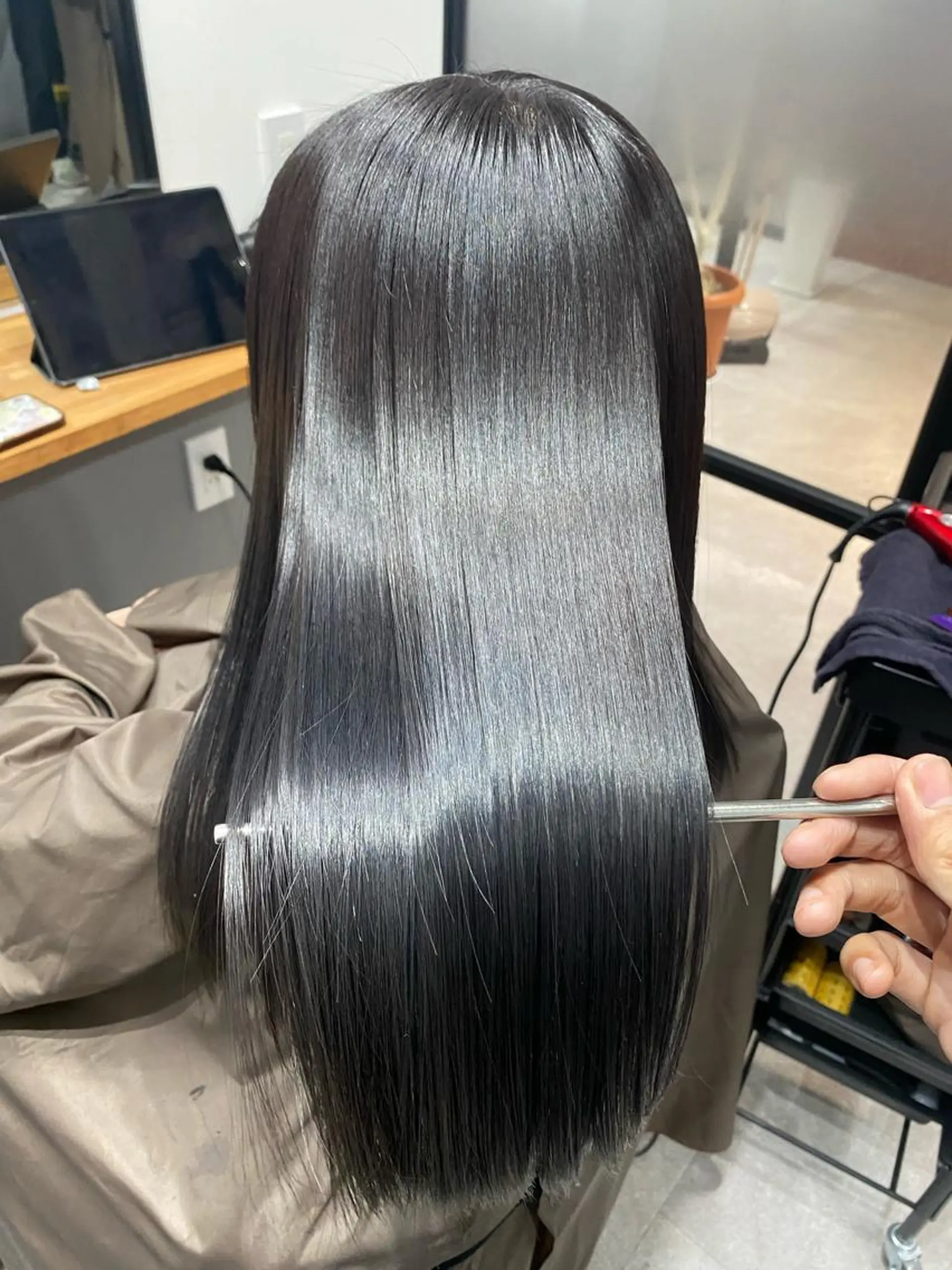 セミロング 縮毛矯正 髪質改善 laia 吉祥寺 南口美容室【ライア】所属・髪質改善 西村優作のヘアスタイル