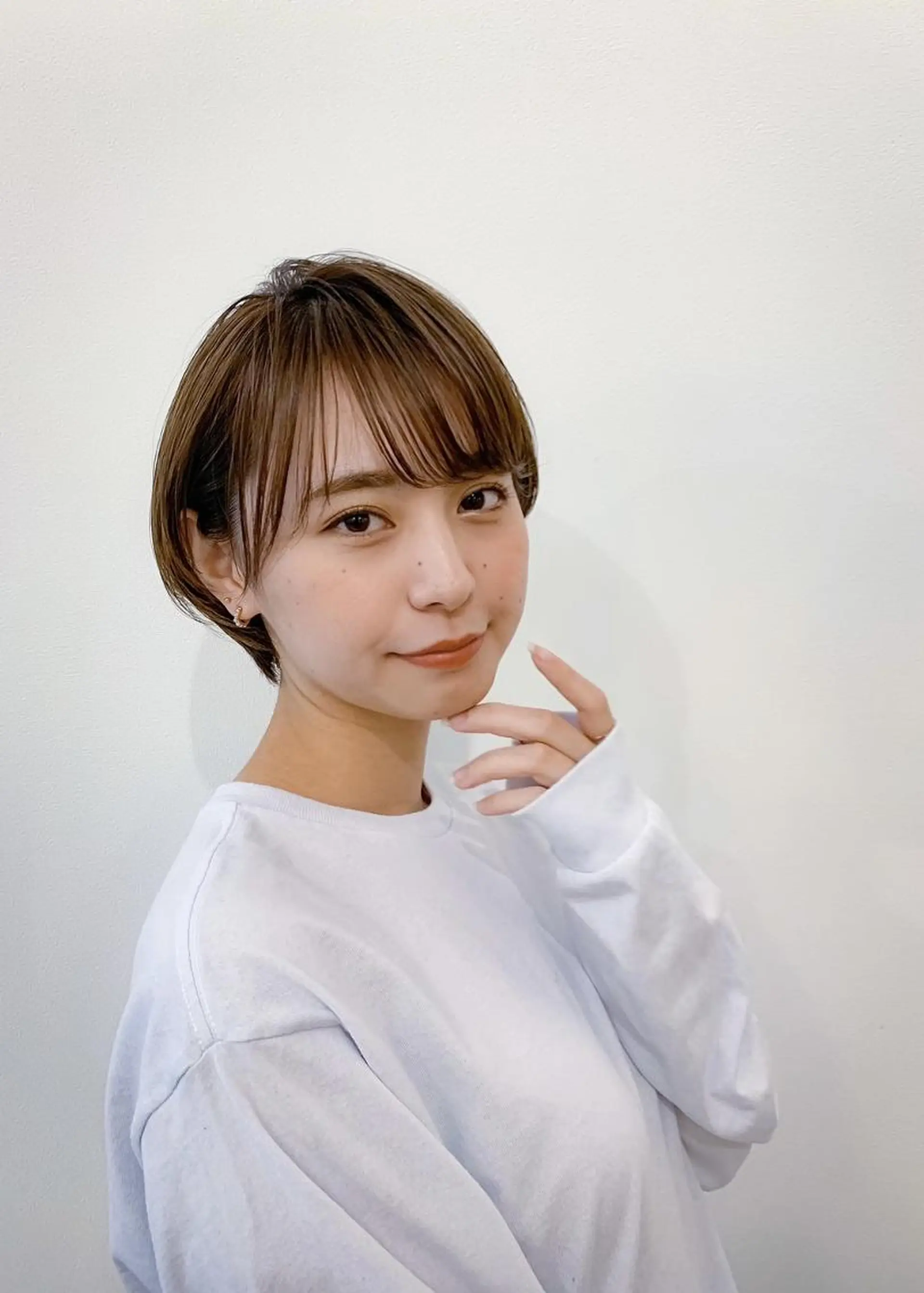 ショート ボブ くびれヘア 顔まわりレイヤー ハイライト 髪質改善 髪質改善TABATA YUUKI 表参道のヘアスタイル