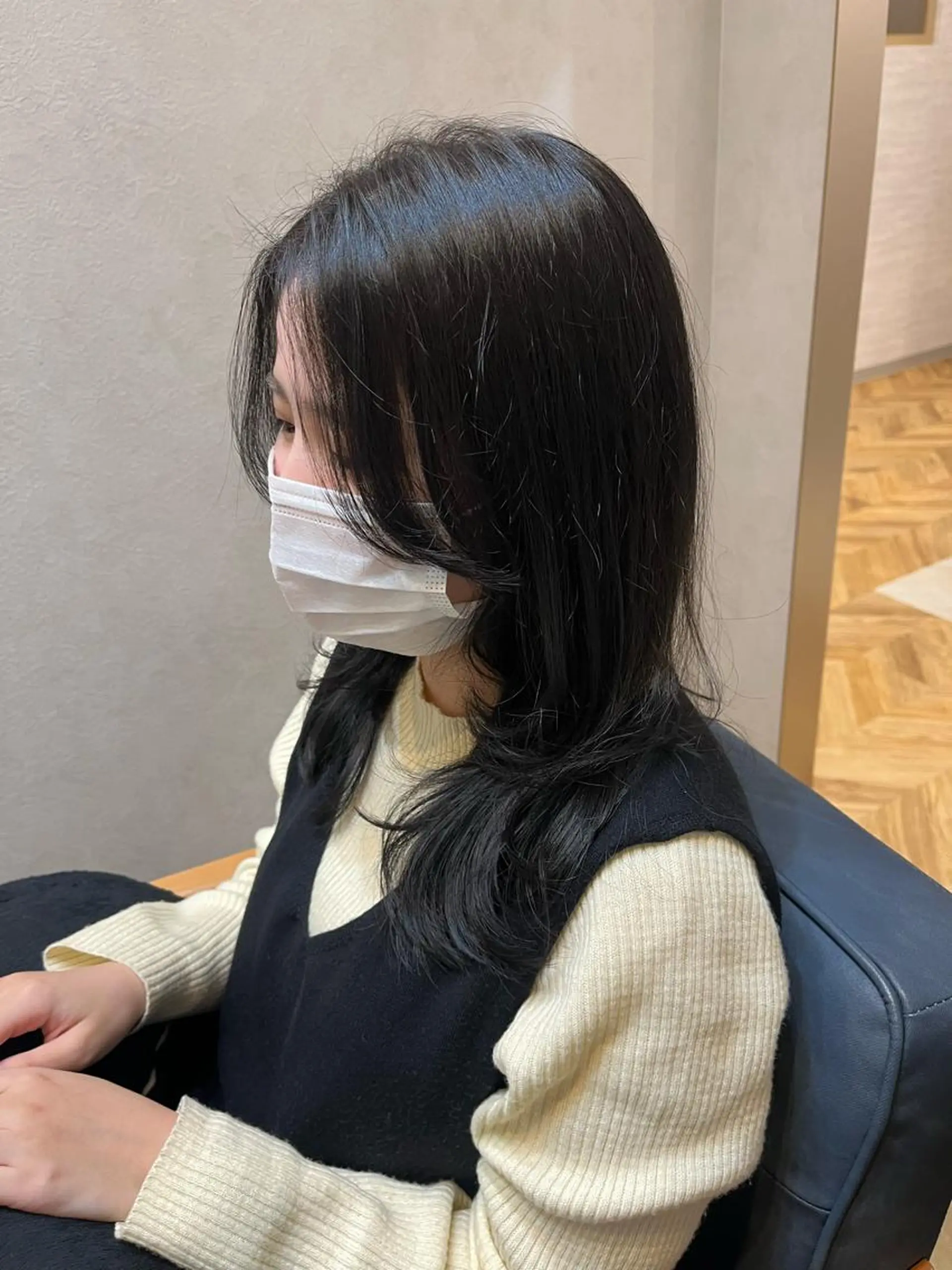 ロング 顔周りカット ウルフカット N°number大分 ナンバーmikotoのヘアスタイル