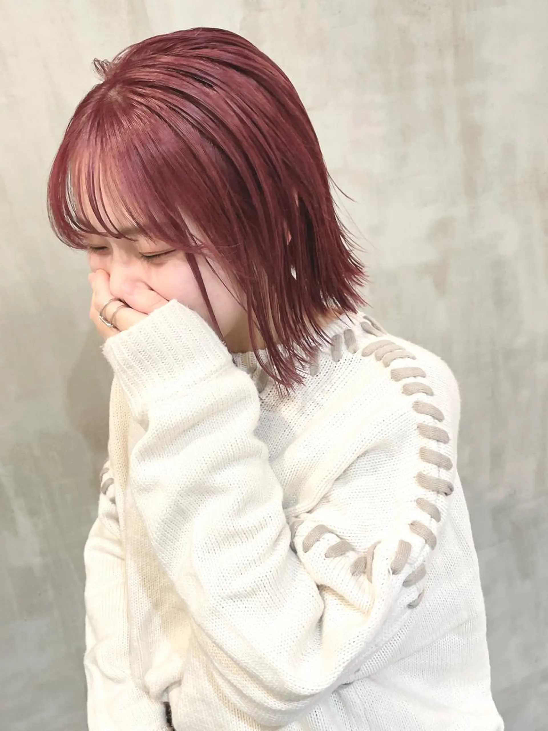 ミディアム カラー ill.所属・ill［イル］大須 ダブルカラー髪質改善のヘアスタイル