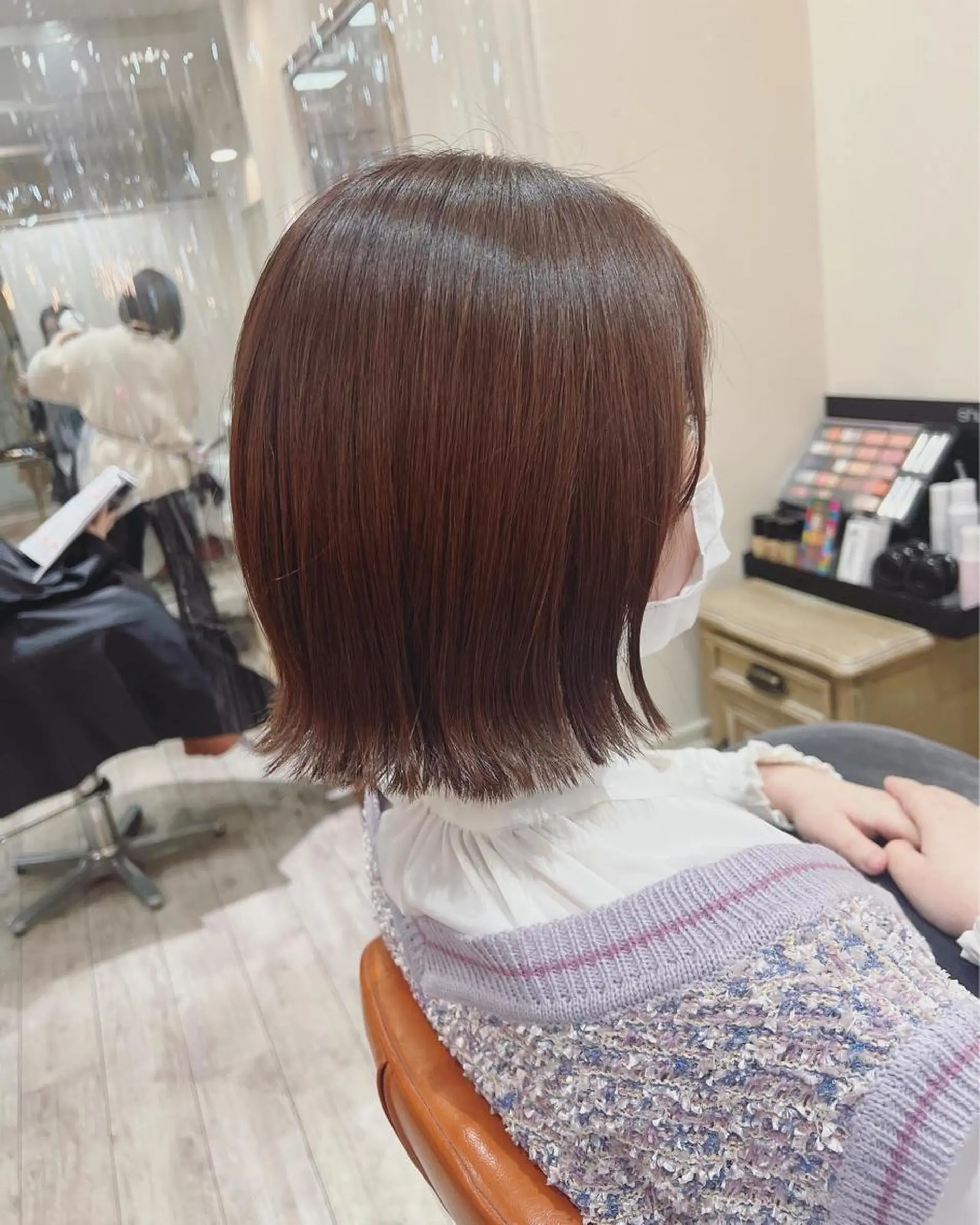 ショート 切りっぱなしボブ ラベンダーブラウン ボブ カット 🎴イトウユウ🎴 #話さない美容師のヘアスタイル