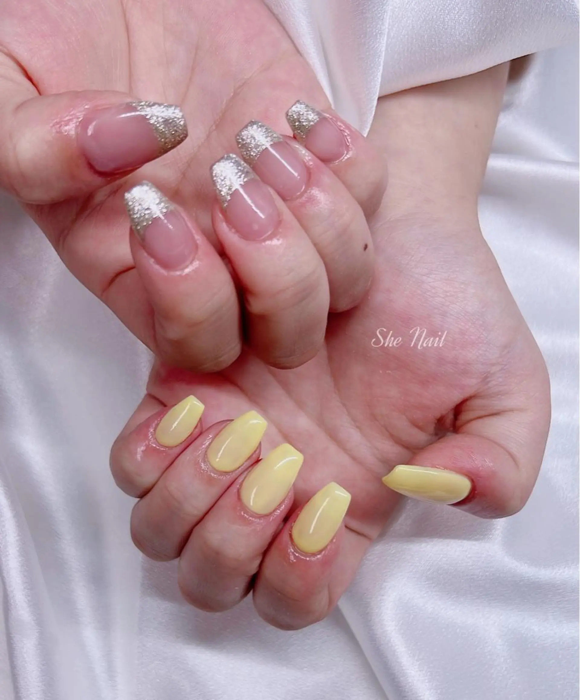 ネイル チークネイル 長さ出し フレンチネイル マグネットネイル 持ち込み ハンドネイル She   Nail所属・ISA_ BELLAのネイルデザイン