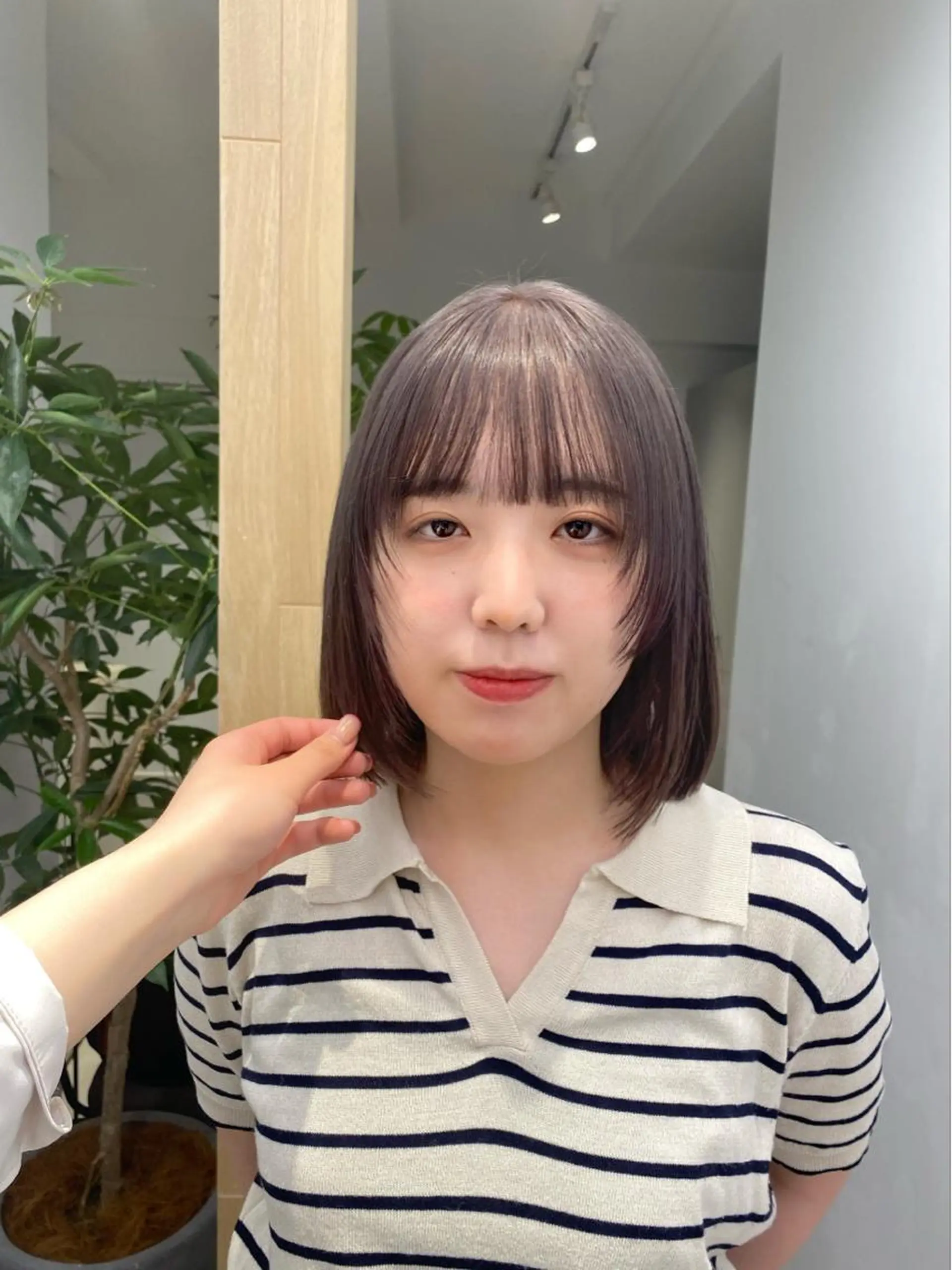 セミロング カラー グレージュ ボブ Lomalia 🤍🫧/makoのヘアスタイル