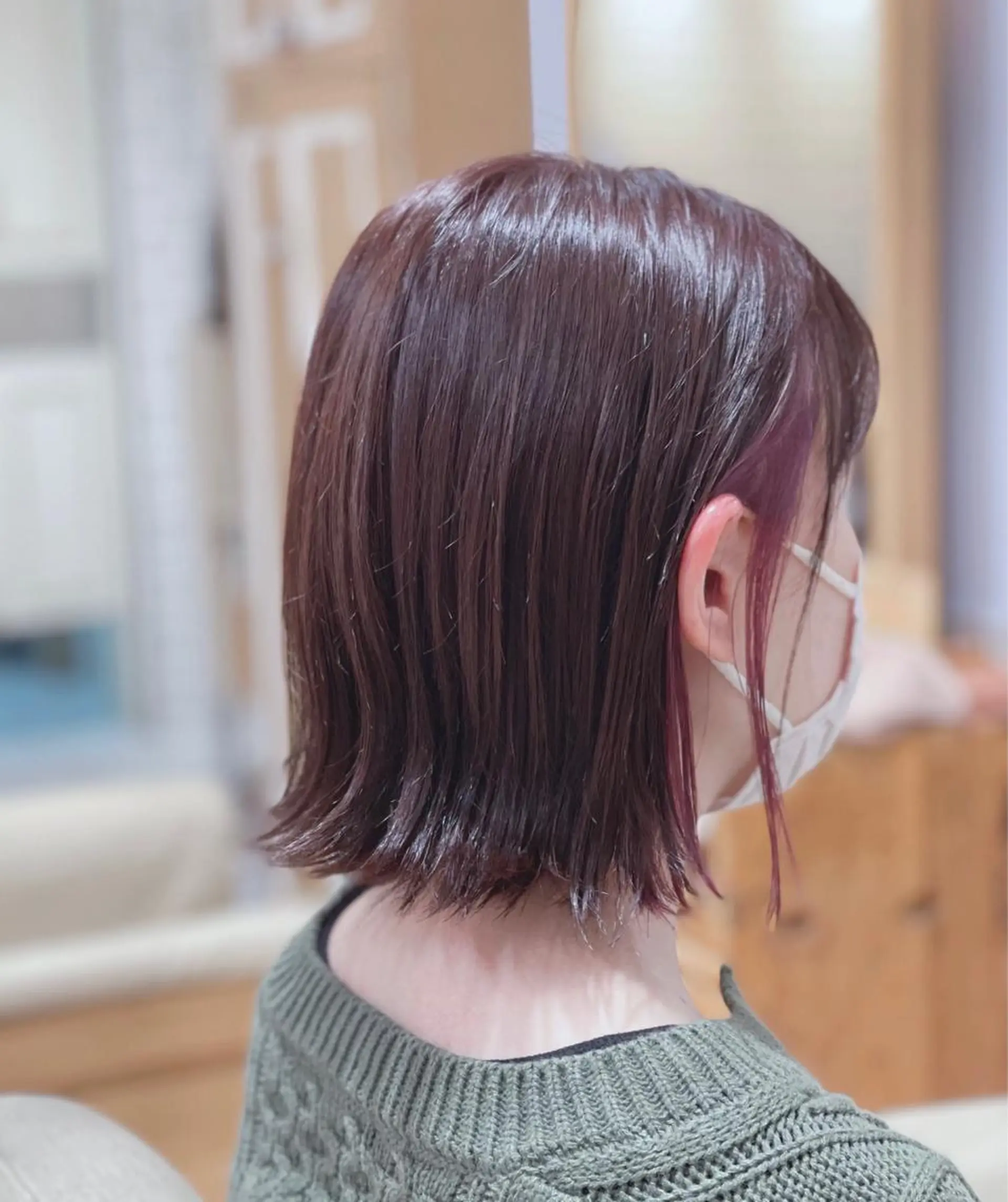 セミロング カラー 馬場智哉 白髪ぼかしハイライトのヘアスタイル
