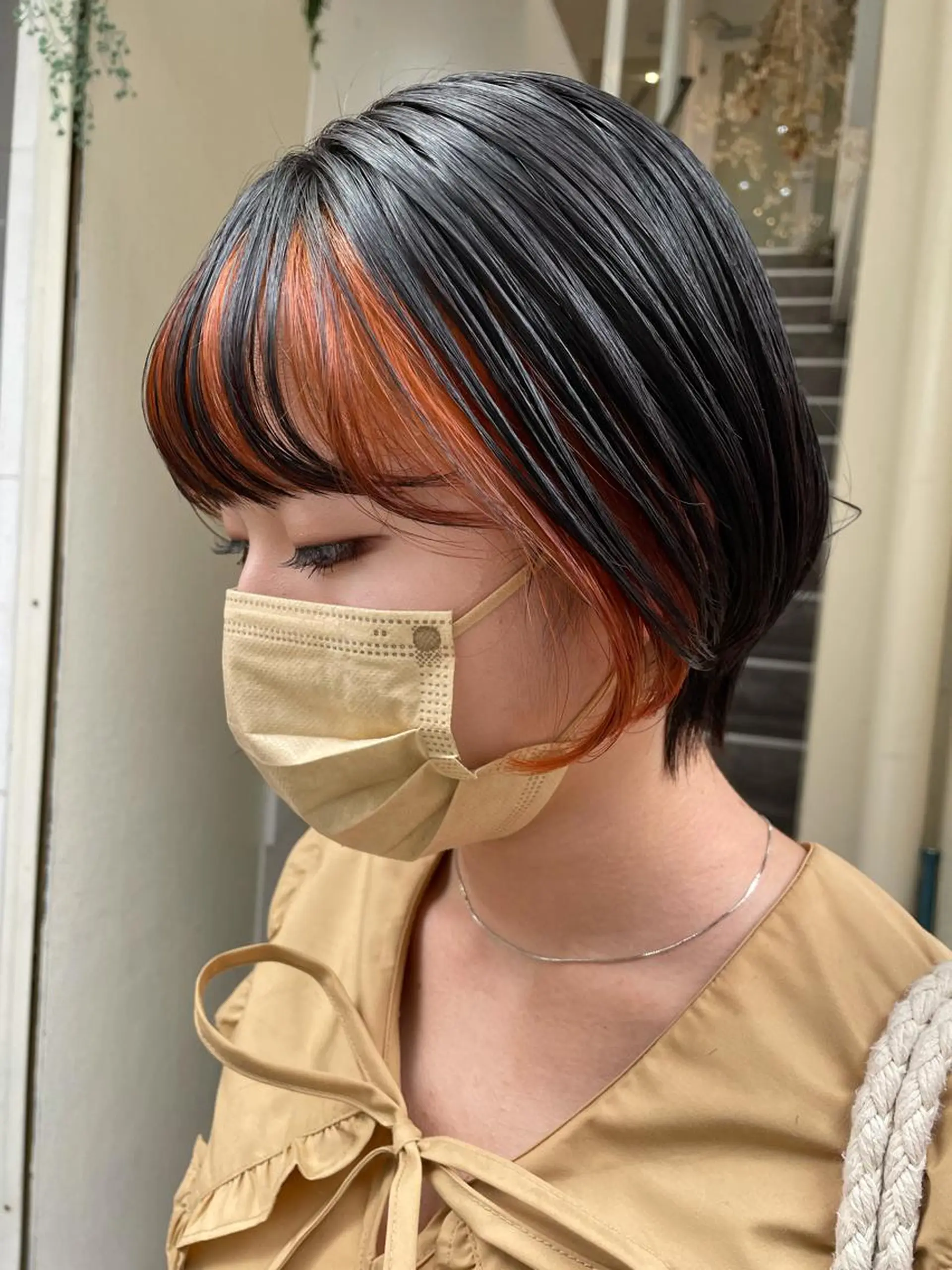 ショート ミストバング 赤味消しcolor 🥣♡Ayaのヘアスタイル