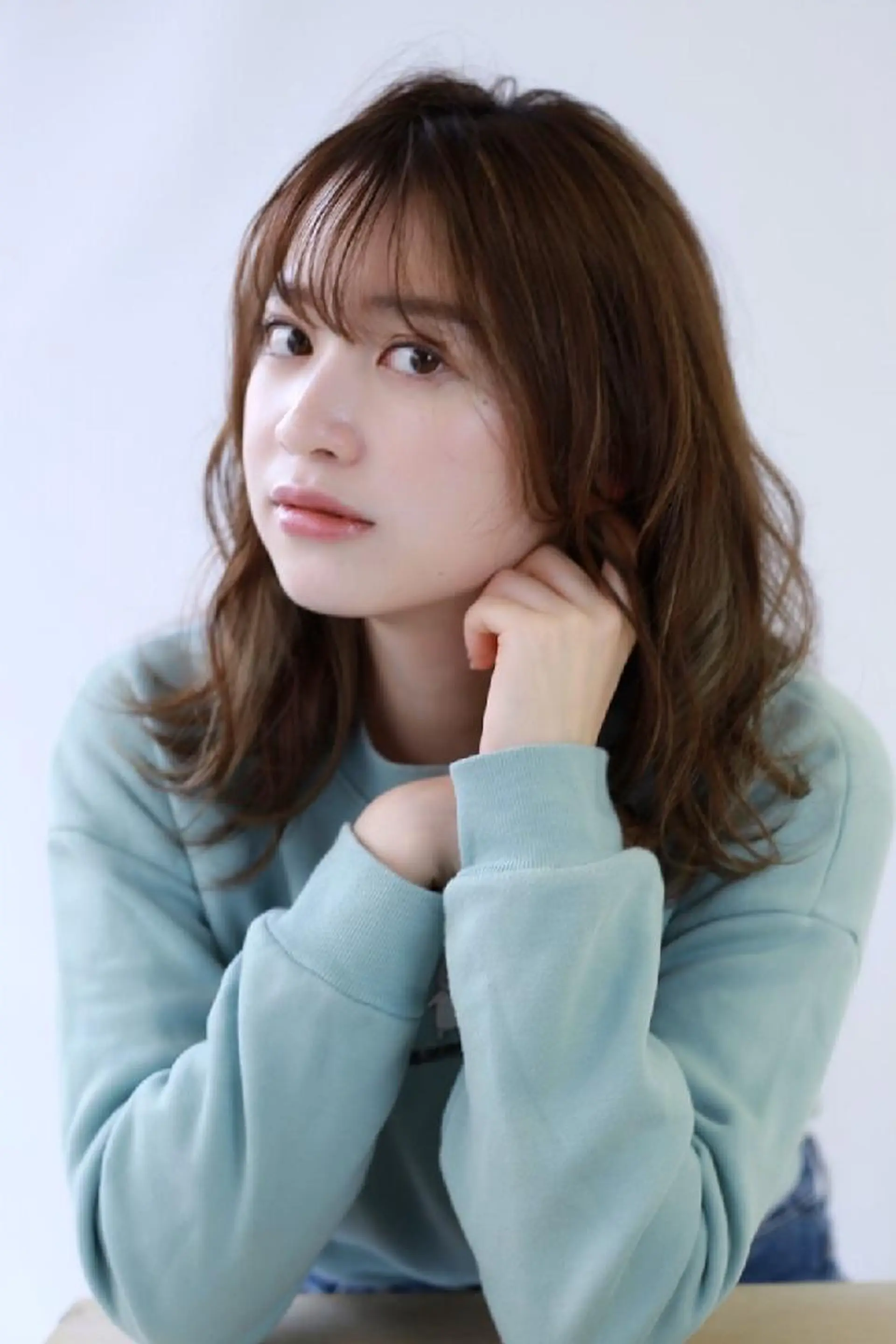 ミディアム カラー パーマ ヘアカラー トリートメント nagane sayakaのヘアスタイル