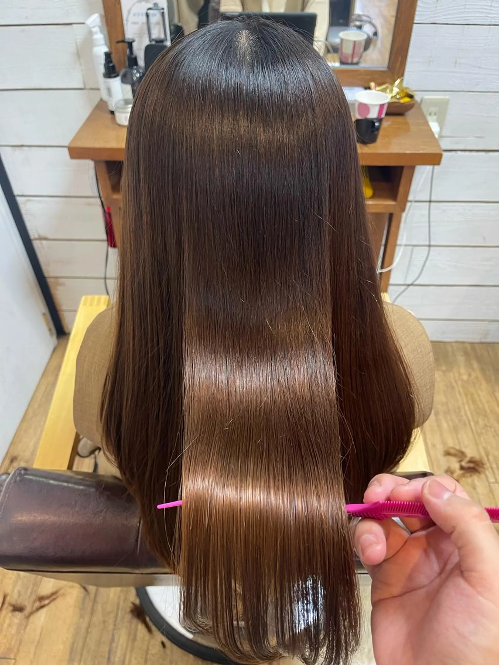 ロング カット ヘアカラー トリートメント 平田 たかしのヘアスタイル
