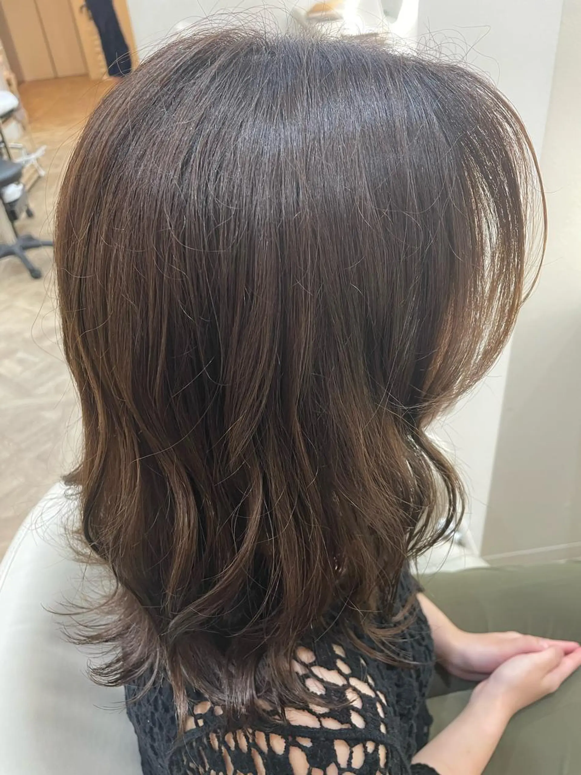 ミディアム カラー ベージュカラー 暖色/ミルクティー/ レイヤー/yuriaのヘアスタイル