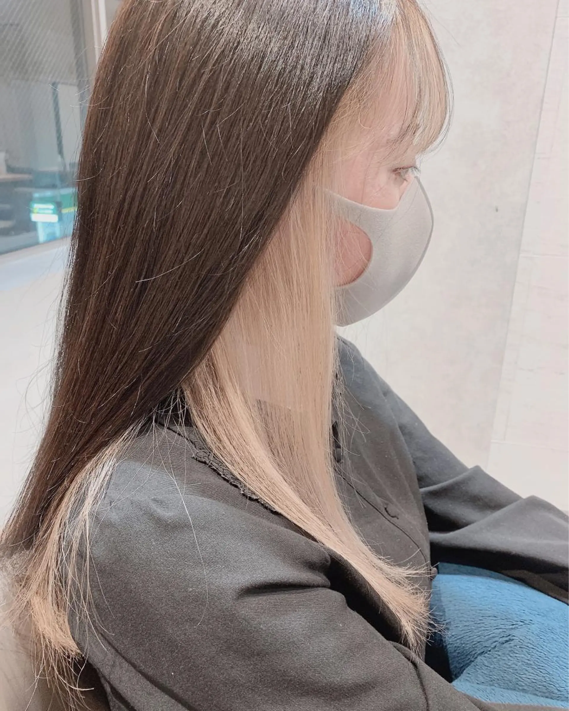 ロング カラー ヘアアレンジ 乾かすだけでサラ艶に /髪質改善西村涼太のヘアスタイル