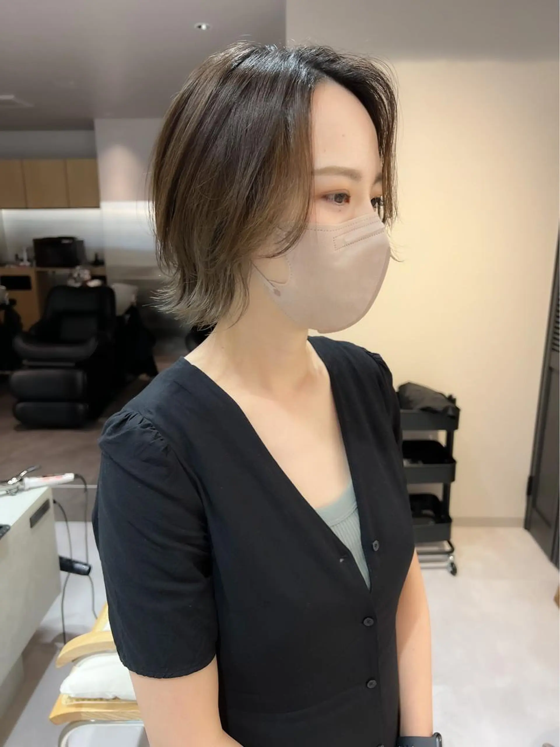 ミディアム カラー カット トリートメント HACCH （ハッチ）所属・🪼ボブ/ハイトーン /髪質改善🪼のヘアスタイル