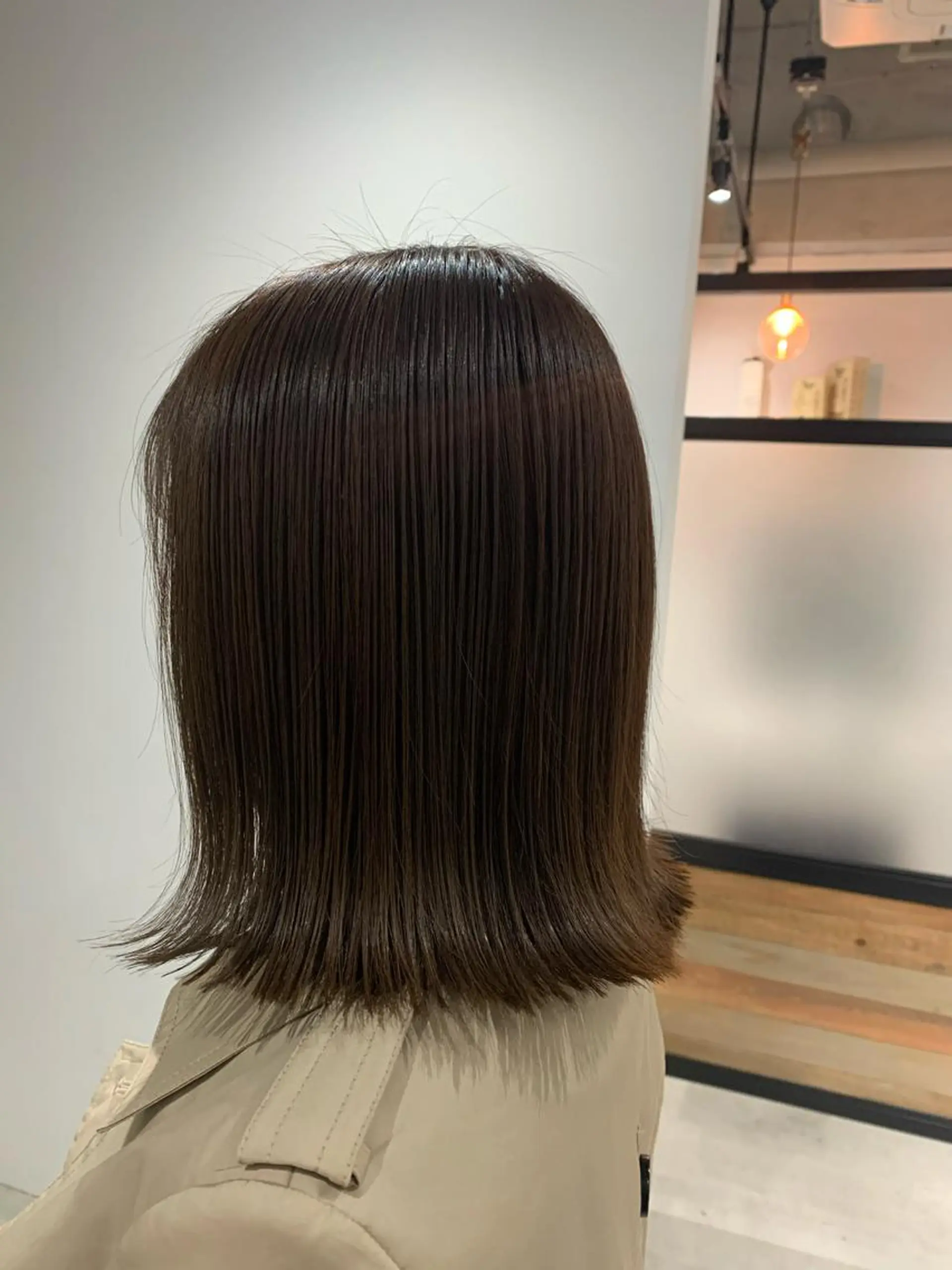 ミディアム カラー ヘアアレンジ カット ヘアカラー トリートメント kei/透明感カラー /ベージュ/髪質改善のヘアスタイル