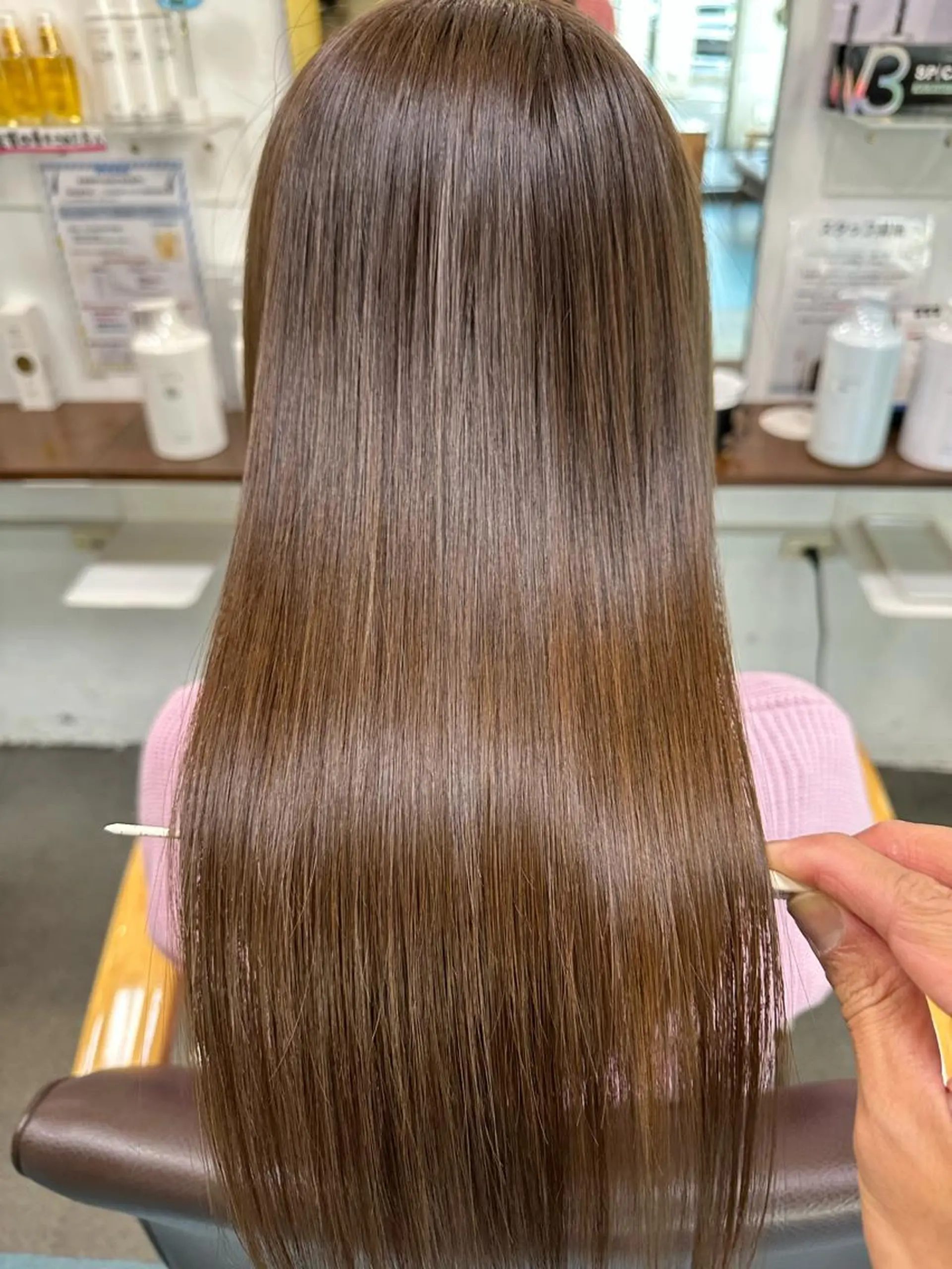 ロング カラー 髪質改善 縮毛矯正 トリートメント カット ヘアカラー トリートメント 【髪質改善】に特化 オリーブオイルクラブのヘアスタイル