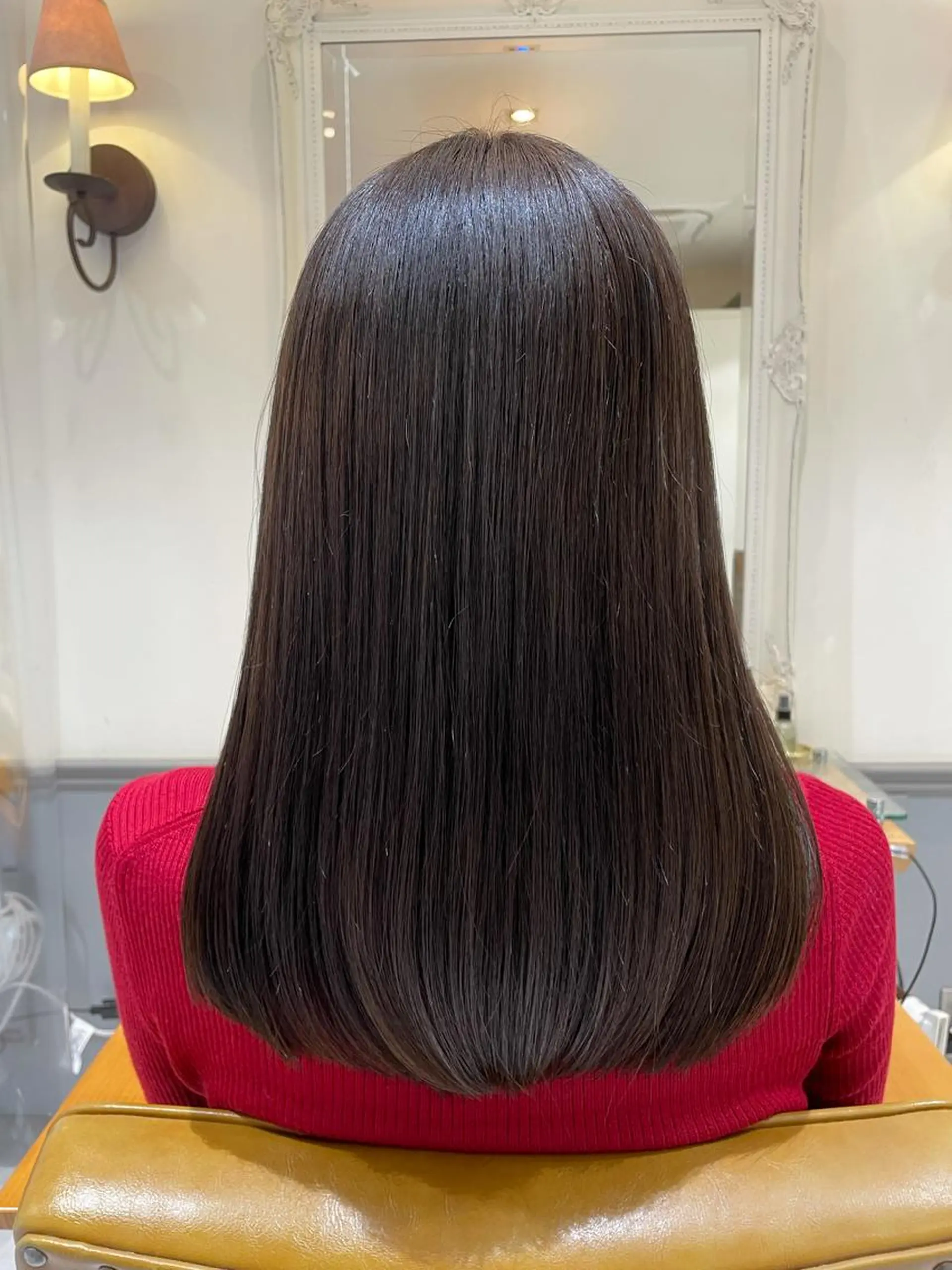 ロング カラー カット 縮毛矯正 トリートメント 鈴木弥月/透明感カラ ー/髪質改善のヘアスタイル