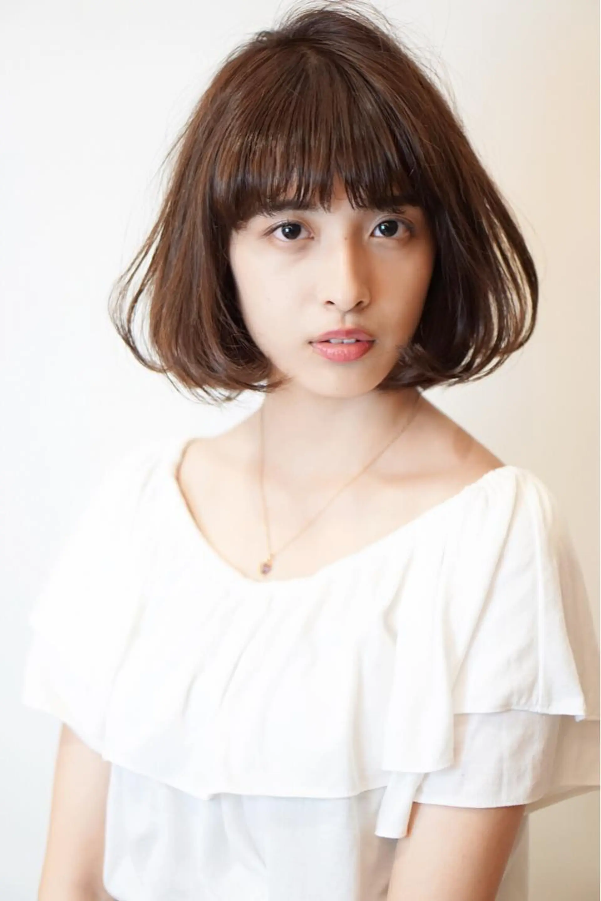 ショート カラー ボブ 小顔カット ディレクター ノナカのヘアスタイル