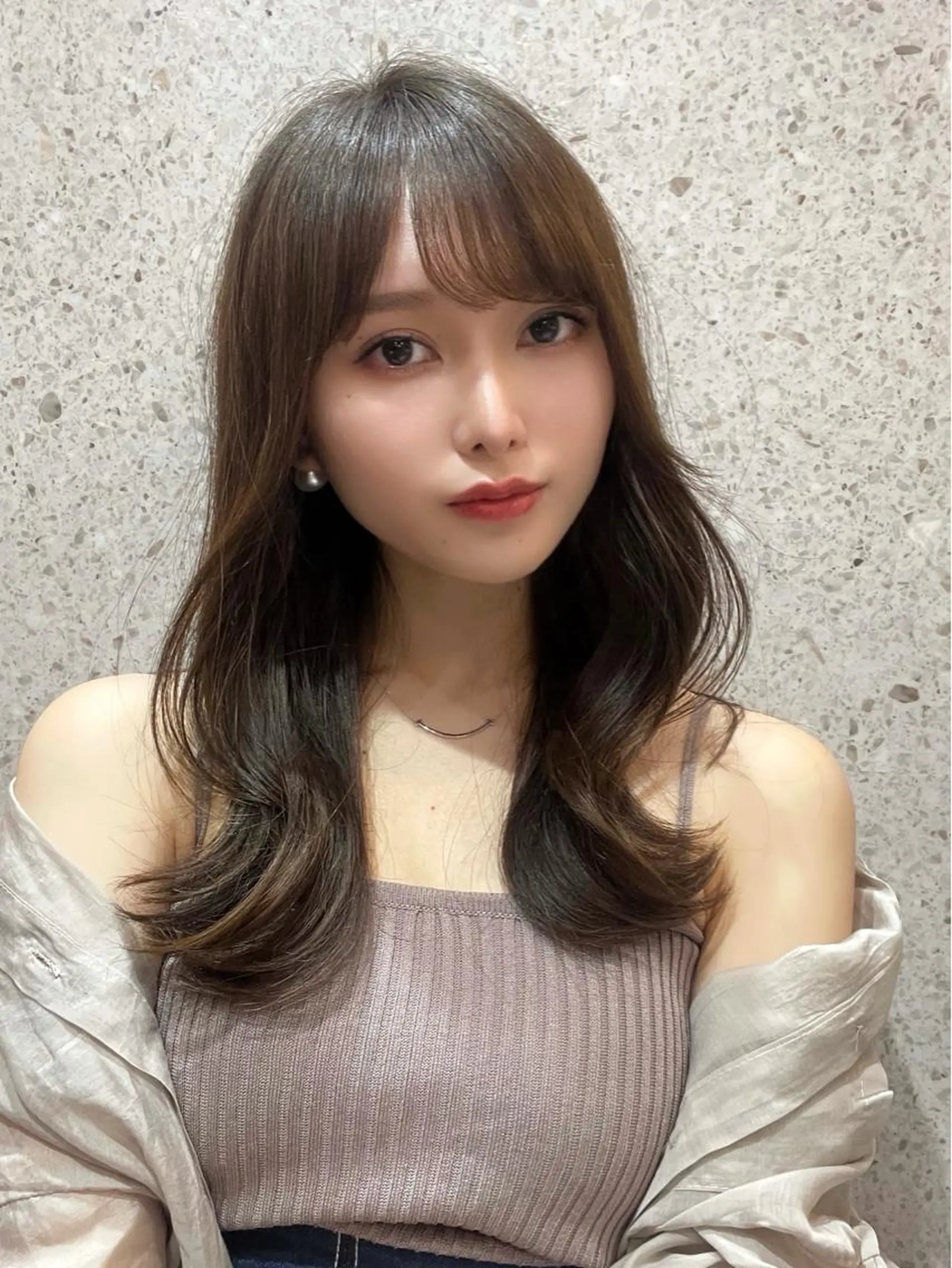 セミロング カラー 韓国ヘア🤍顔周り/ 髪質改善✨/林遼一郎のヘアスタイル