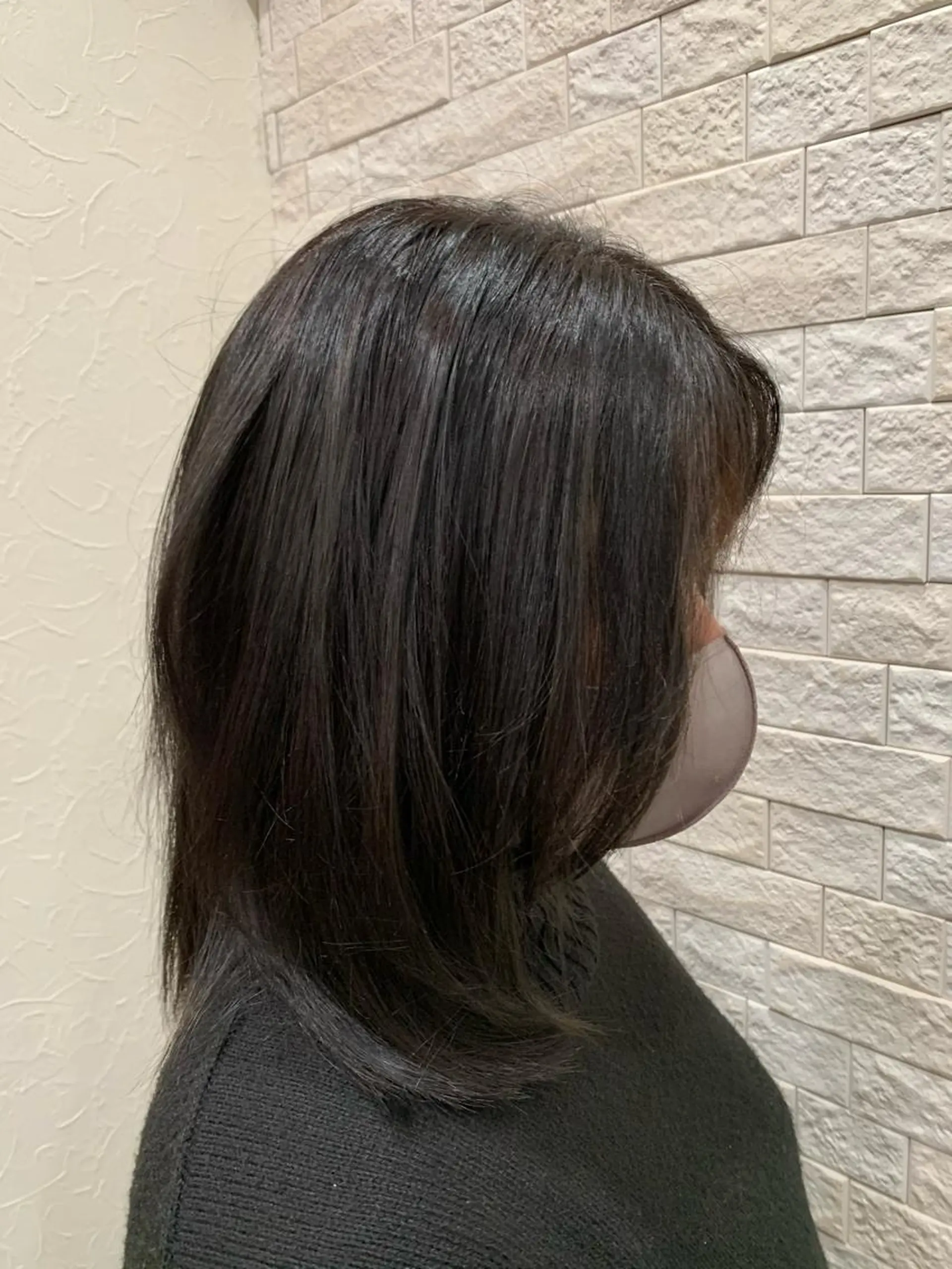 ミディアム カラー ブラウンカラー 透明感カラー 奥村 卓也のヘアスタイル