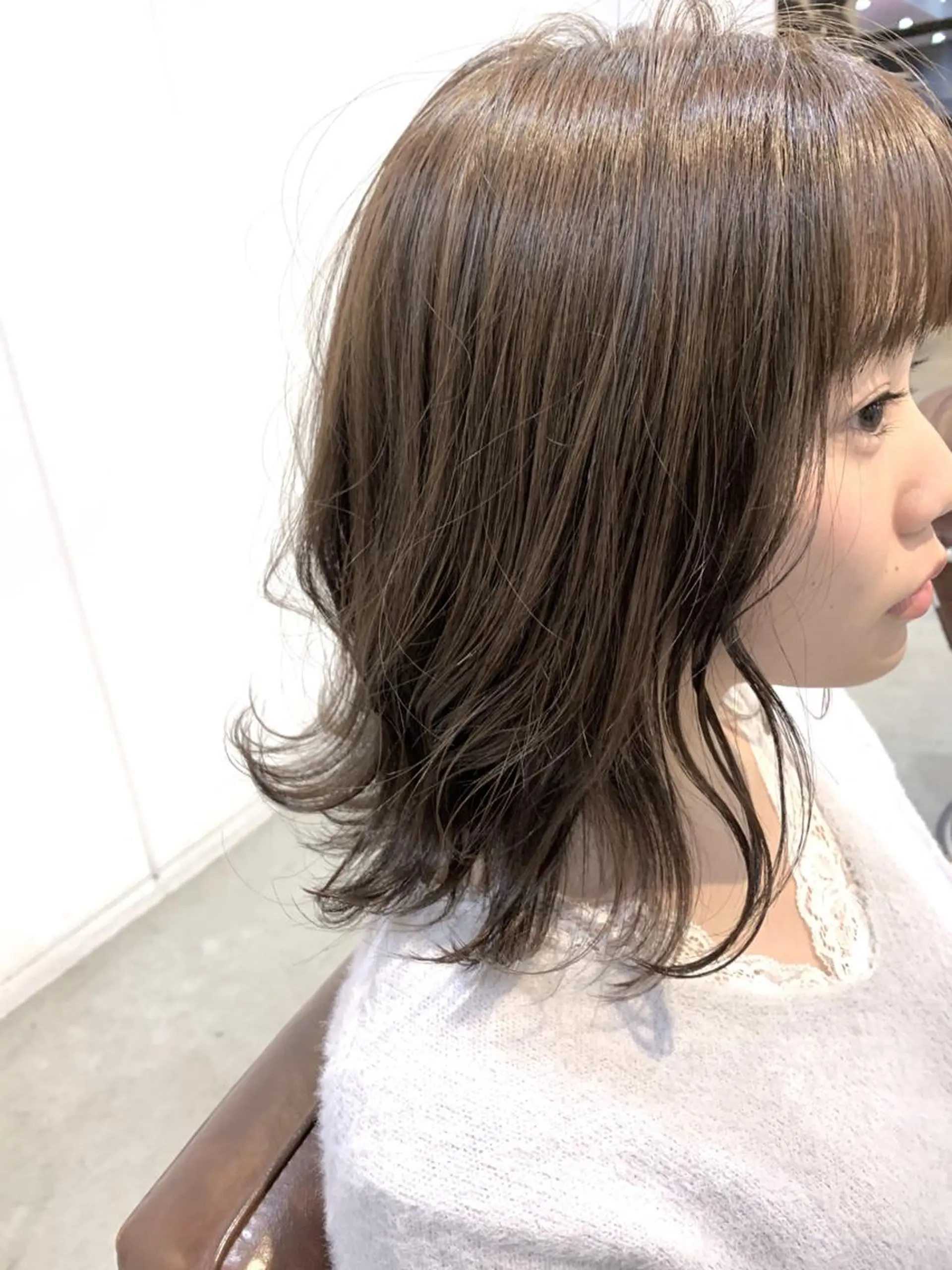 ミディアム カラー パーマ ヘアアレンジ メンズ キッズ ネイル マツエク・マツパ 中津No.1髪質改善 店長✨透ける暗髪のヘアスタイル
