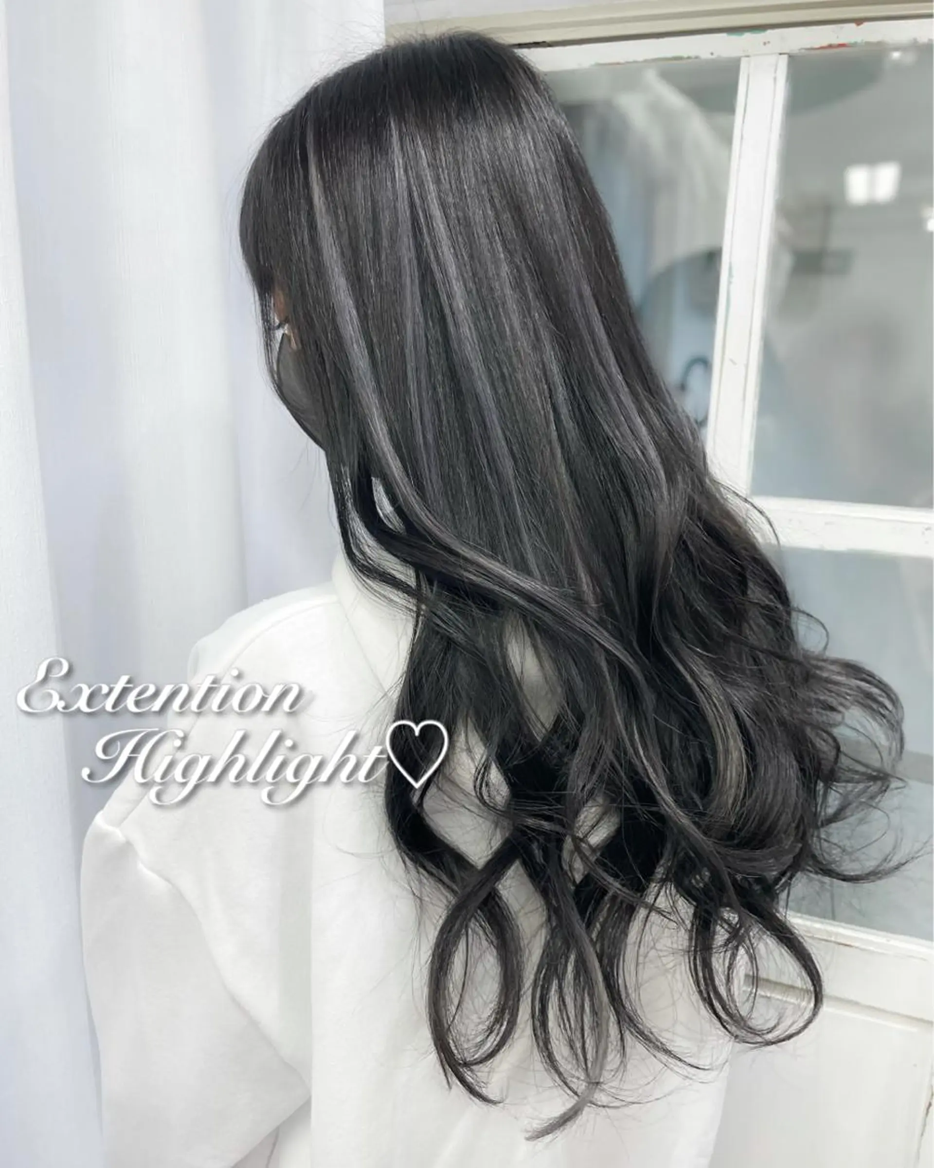 ロング カット ヘアカラー エクステ 韓国ヘア🤍髪質改善 🇰🇷AKANEのヘアスタイル