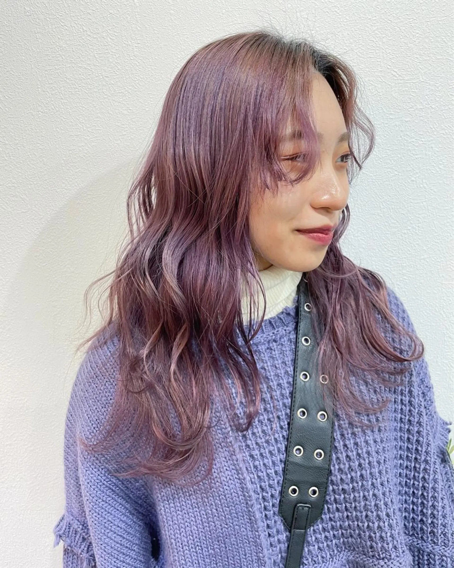 セミロング カラー ラベンダーカラー ラベンダーピンク ピンクカラー カット ヘアカラー カラーモデル募集 吉原佳穂💗のヘアスタイル